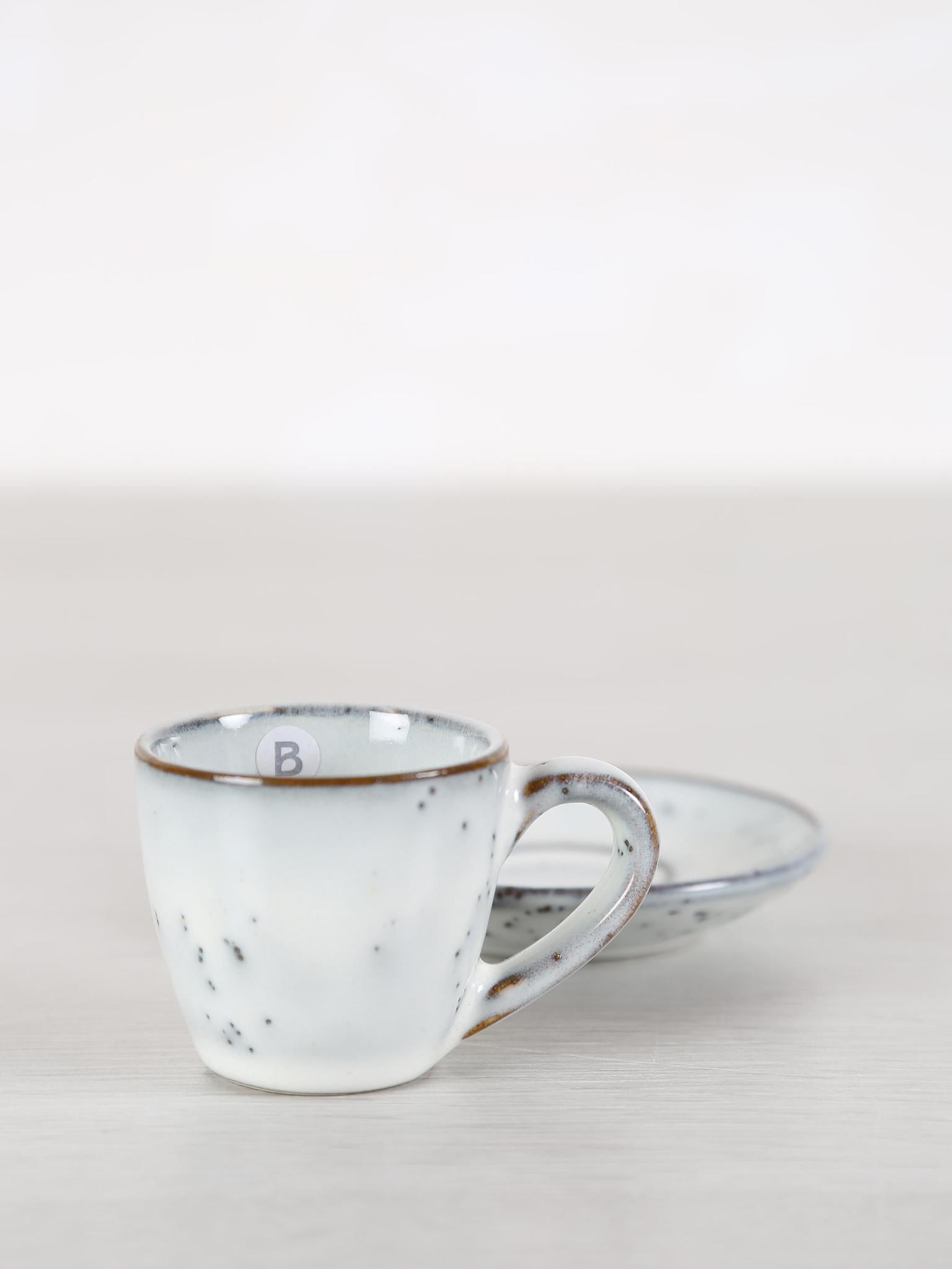 Nordic Sand Stoneware Espresso Cup & Saucer
