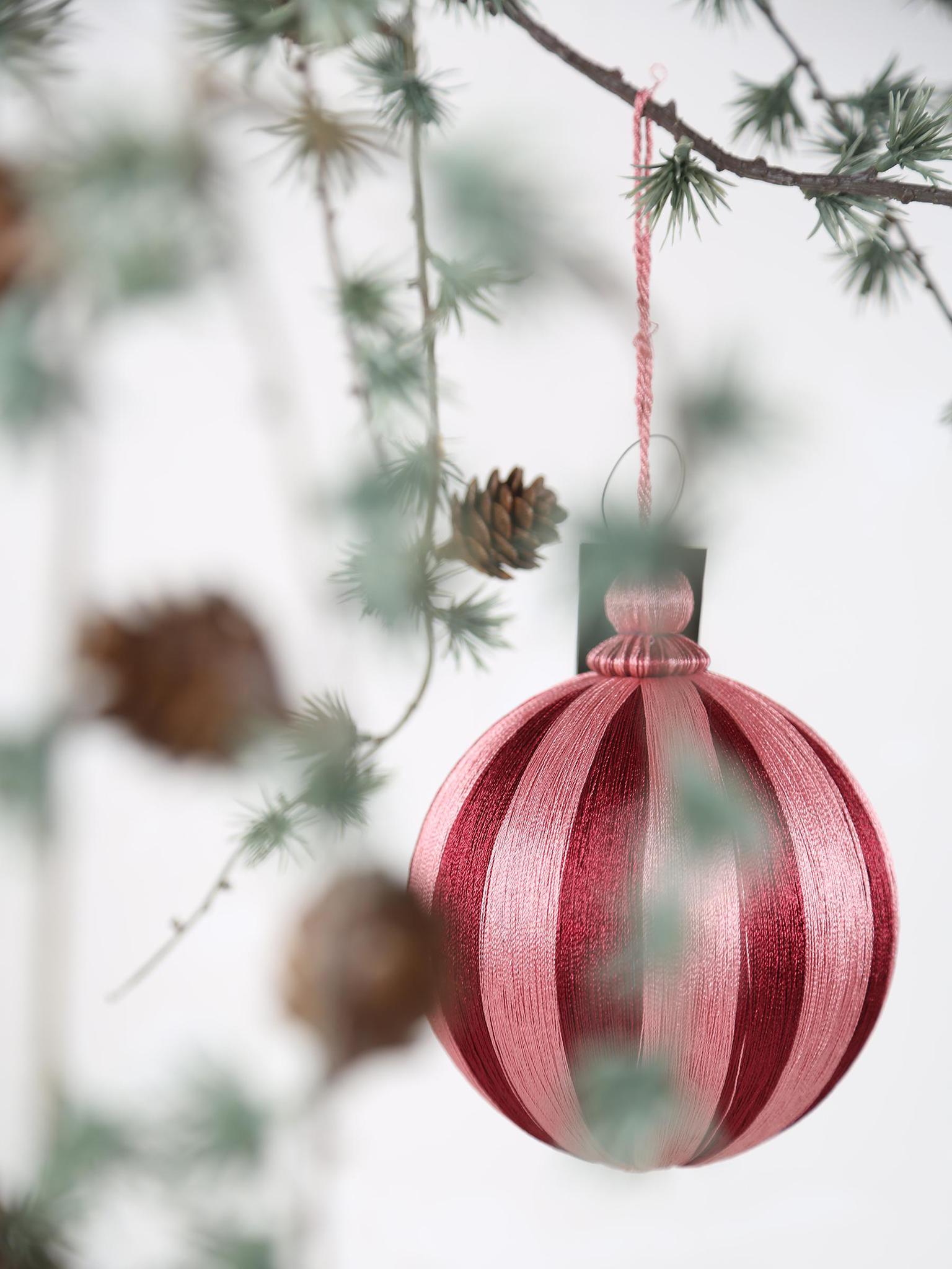 Rosah Pink decorative Woven Bauble - 2 Sizes available