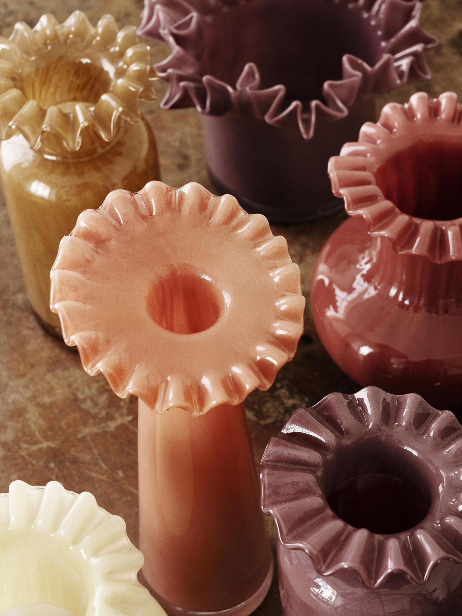 Scalloped Glass Vase