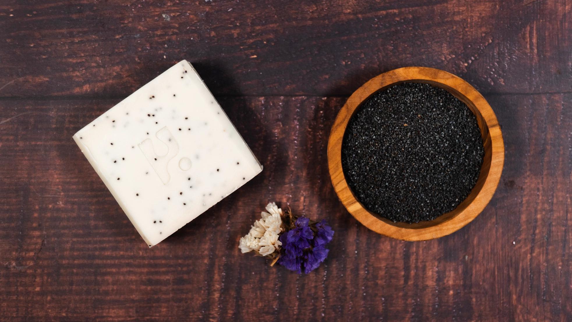 Sunshine Vegan 80g/160g Soap - Lemon & Poppy Seed