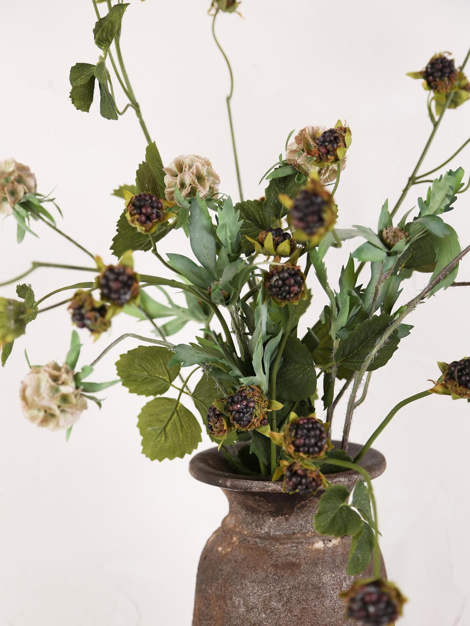 Faux Stellata Bud Spray with Leaves