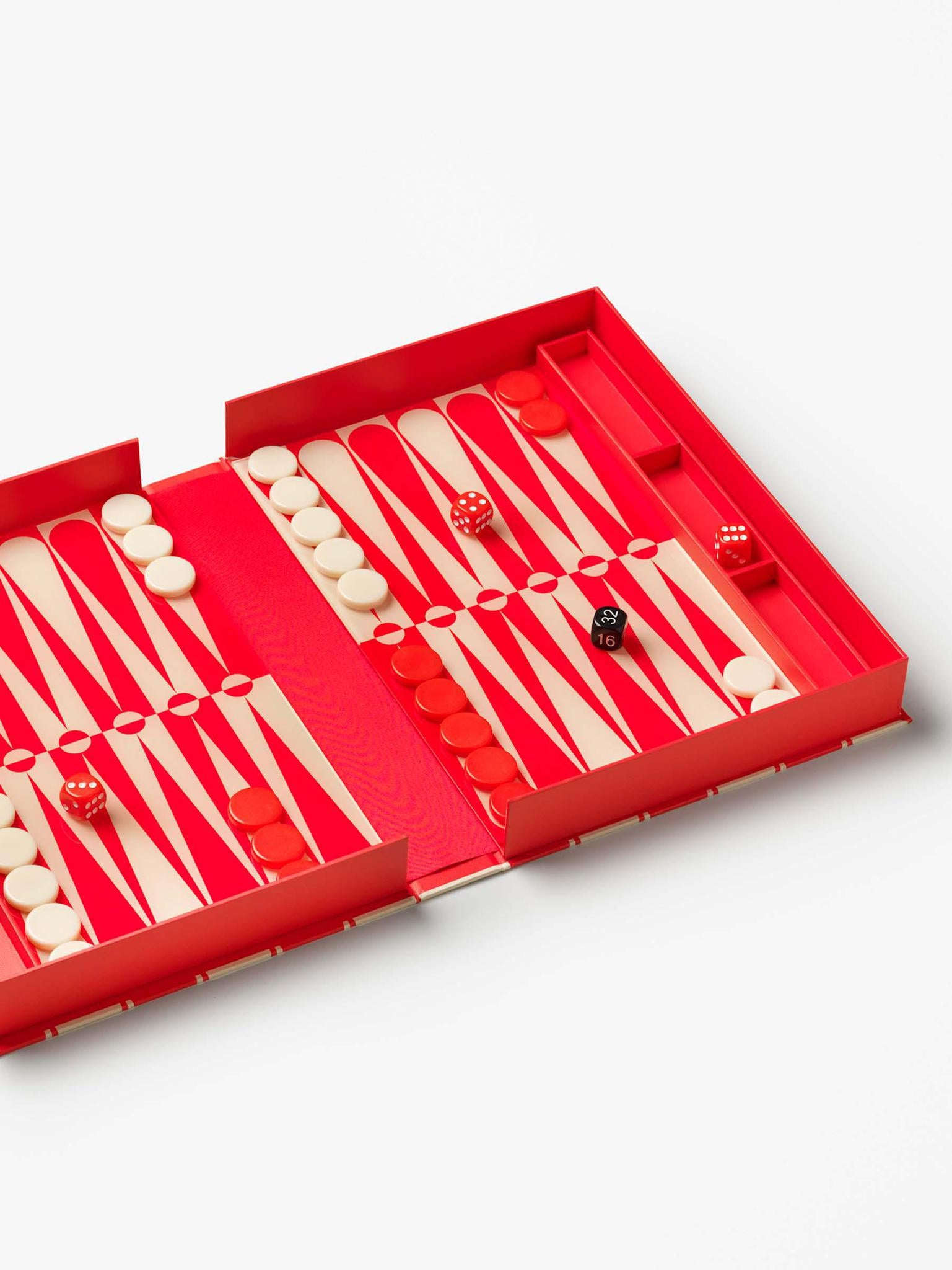 Classic - Art of Backgammon - Red, Cream
