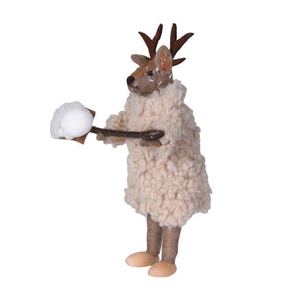 Snowy Shovel Reindeer Ornament