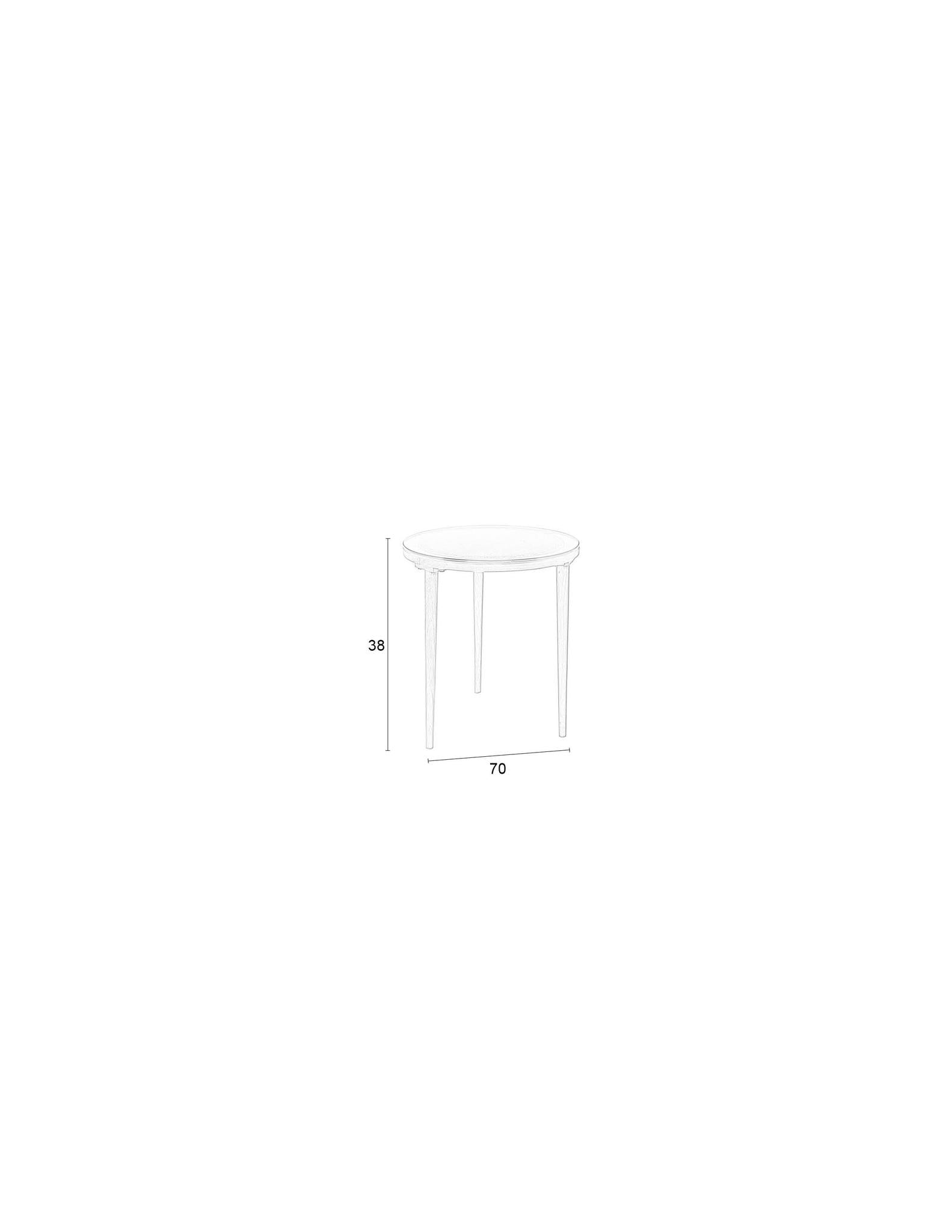 Haru Cane, Oak Wood & Glass Side Table