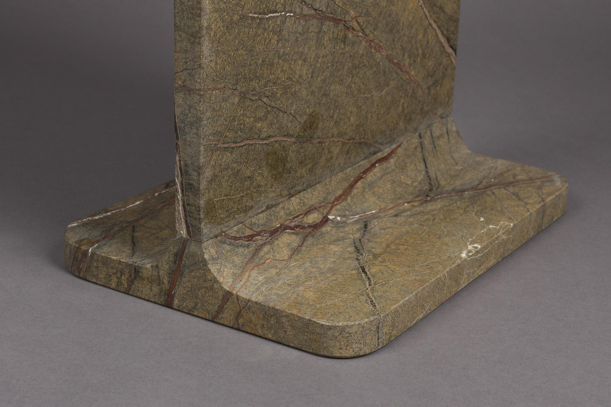 Satpura Brown Marble Side Table