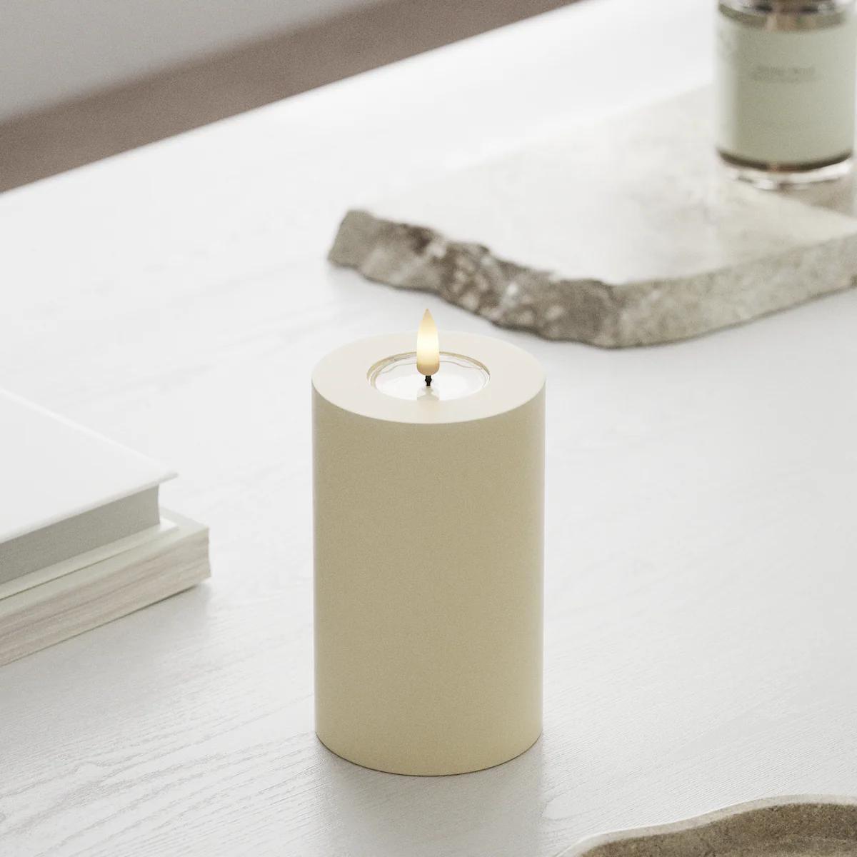 Cream LED Pillar Candle- 3 Size Options Available