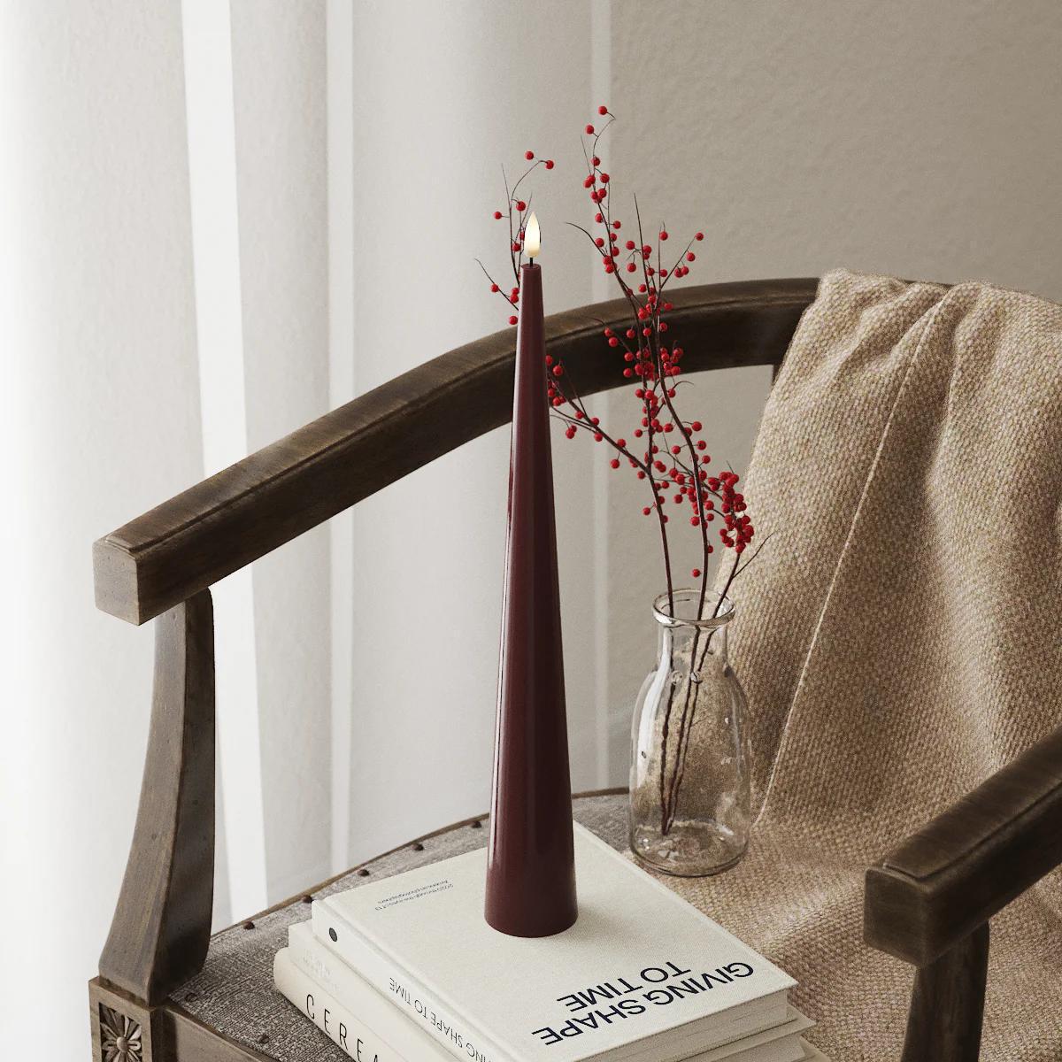 Cone Shaped LED Candle- Size And Colour Options Available