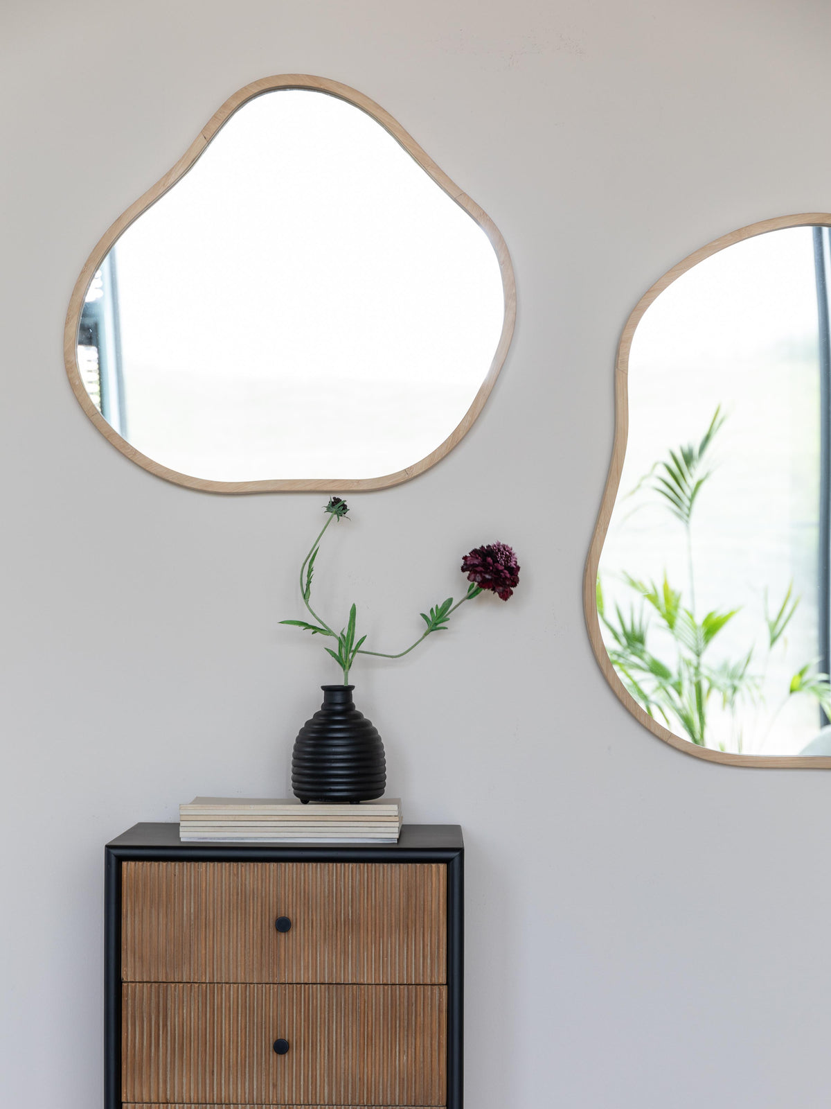 Zem Abstract Wooden Mirror