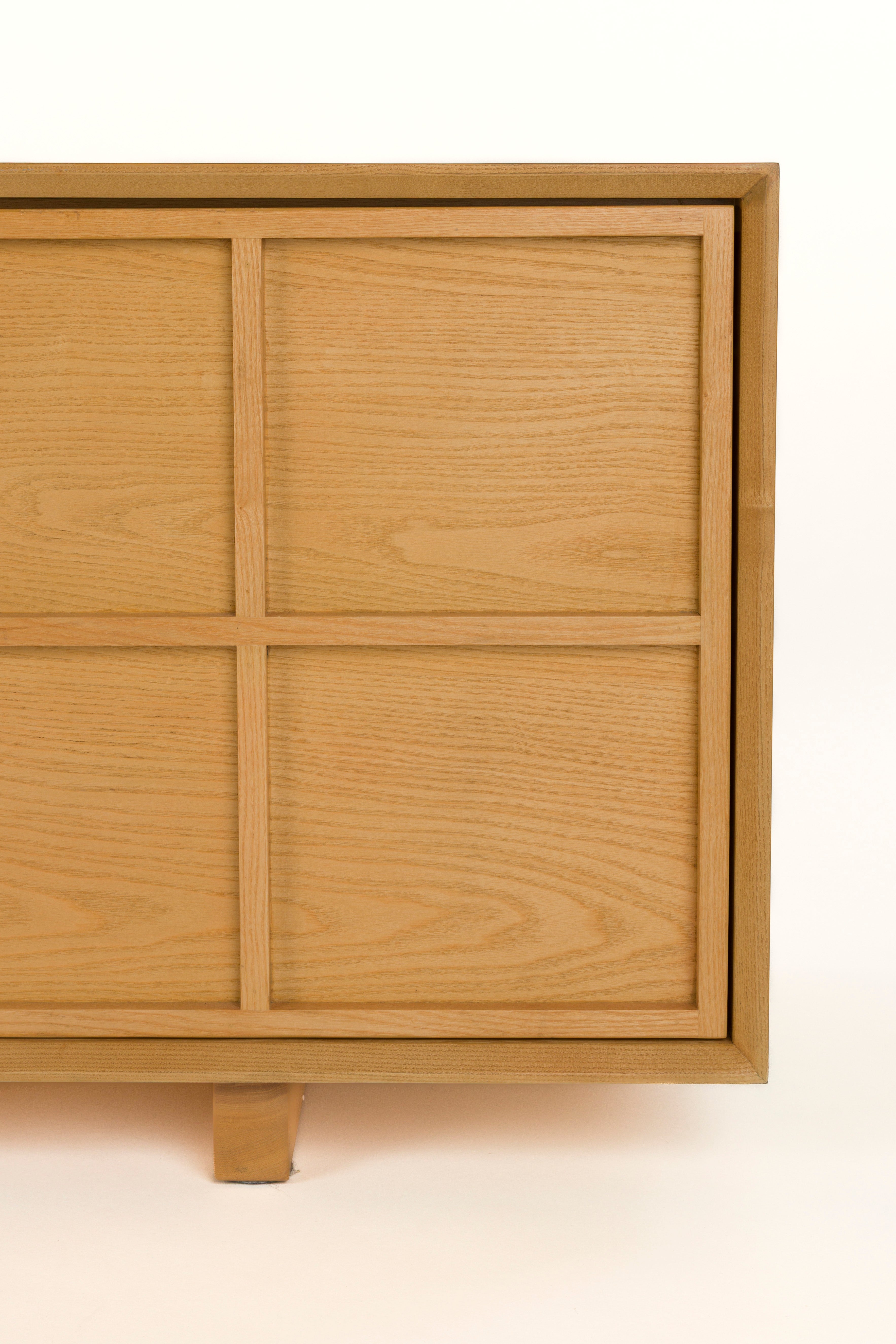 Raster Ash Wood Sideboard - Low