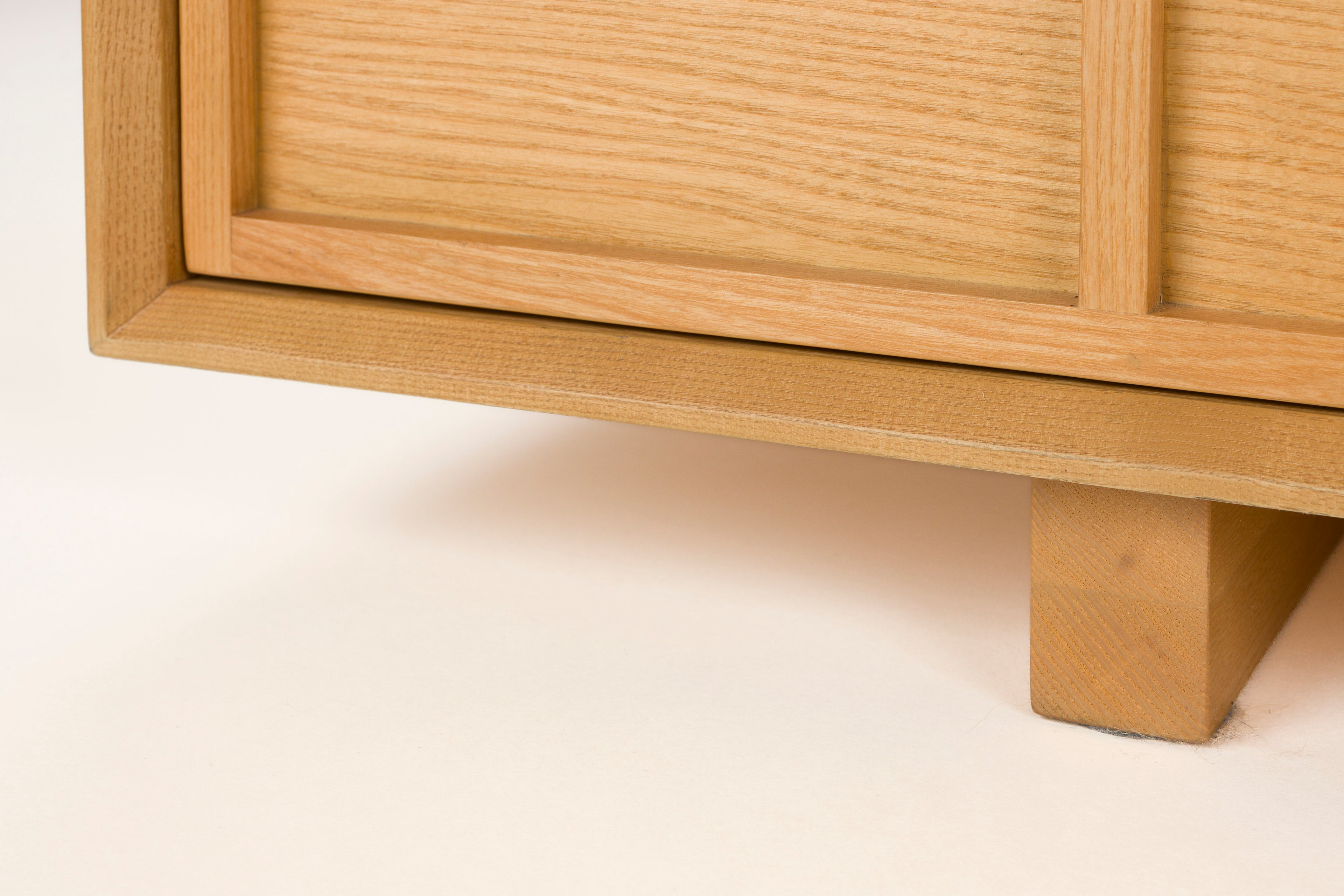 Raster Ash Wood Sideboard - Low