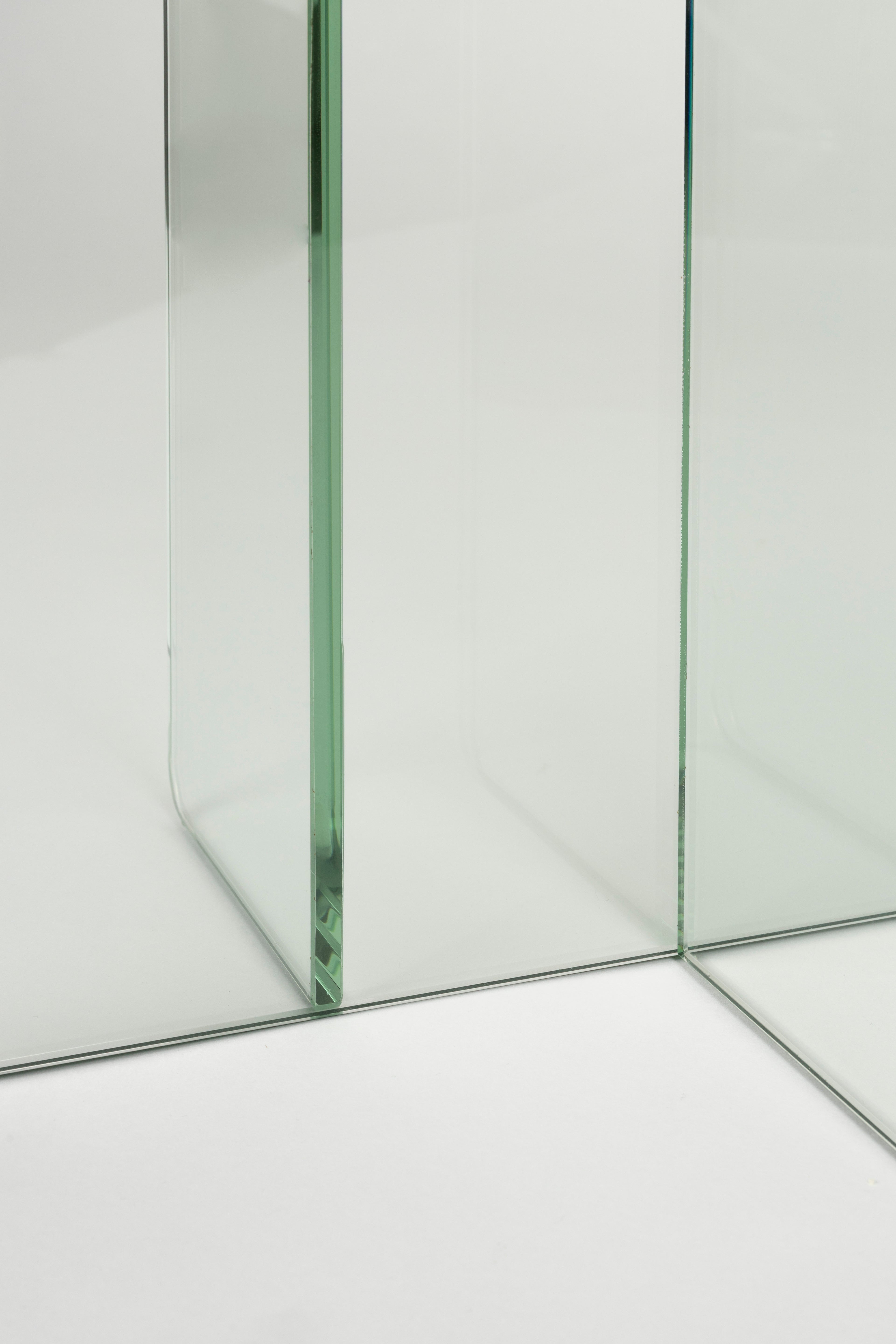 Linea Clear Glass Side Table