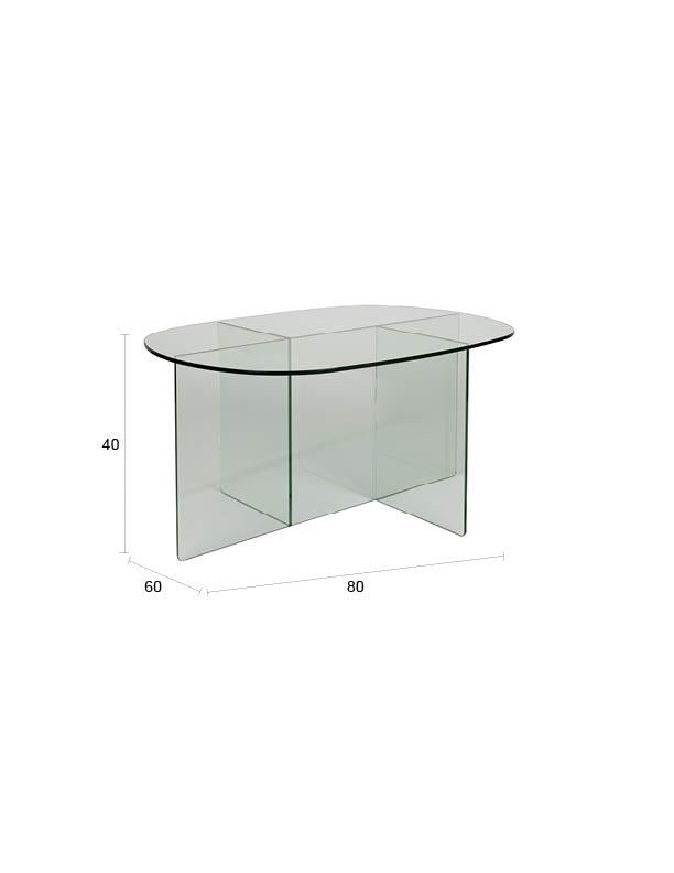 Linea Clear Glass Coffee Table