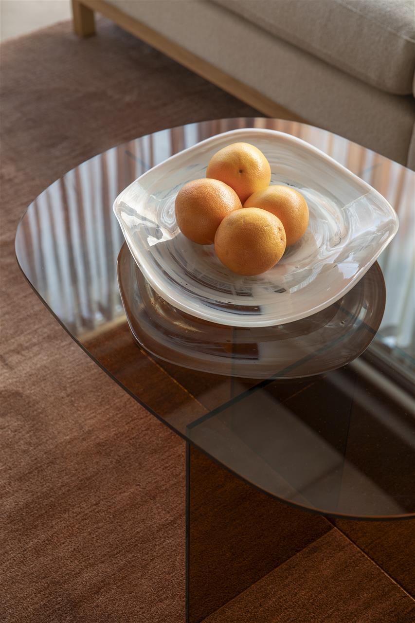 Linea Smoked Glass Coffee Table