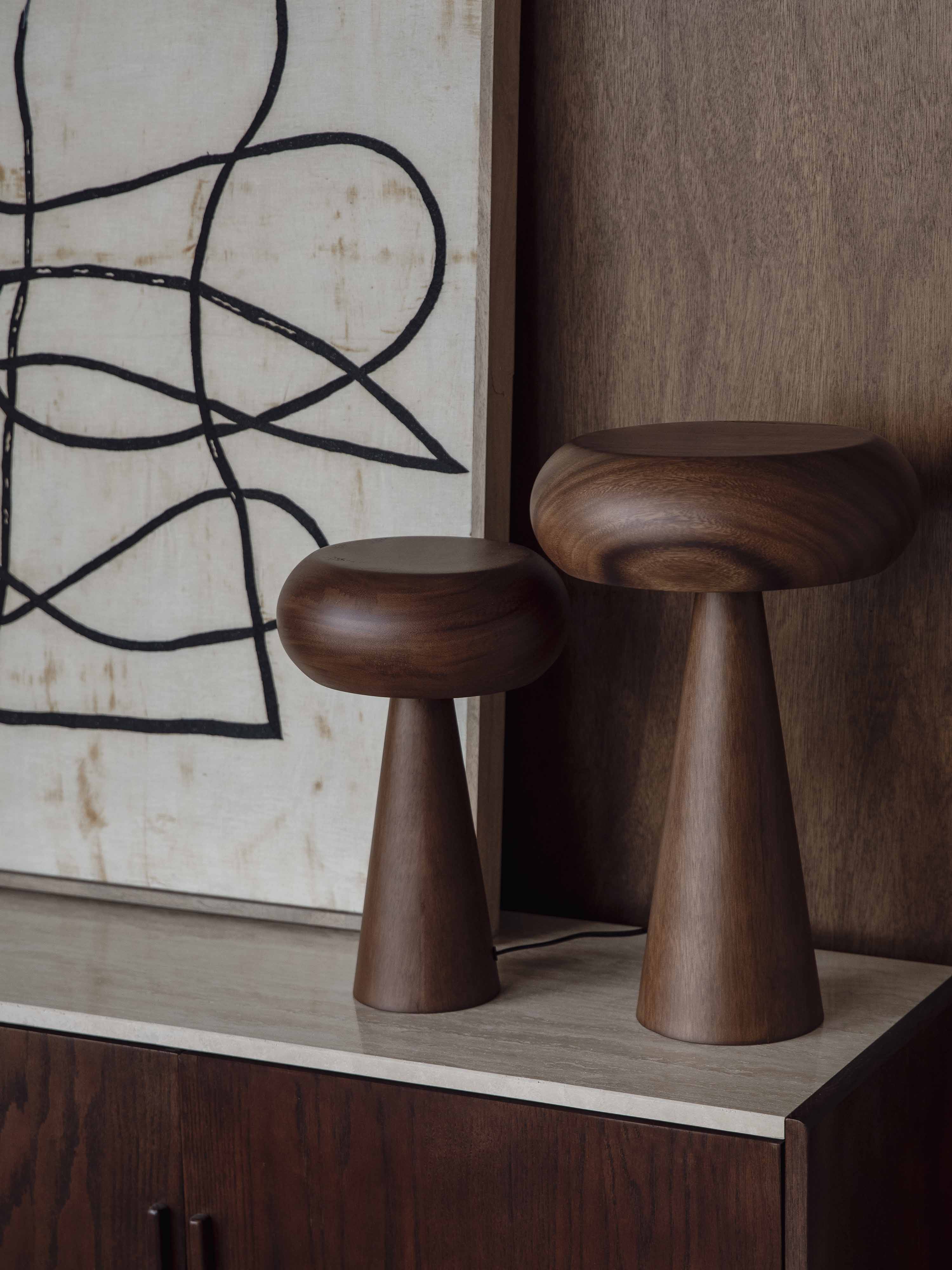 Moral Acacia Wood Table Lamp - Sizes Available