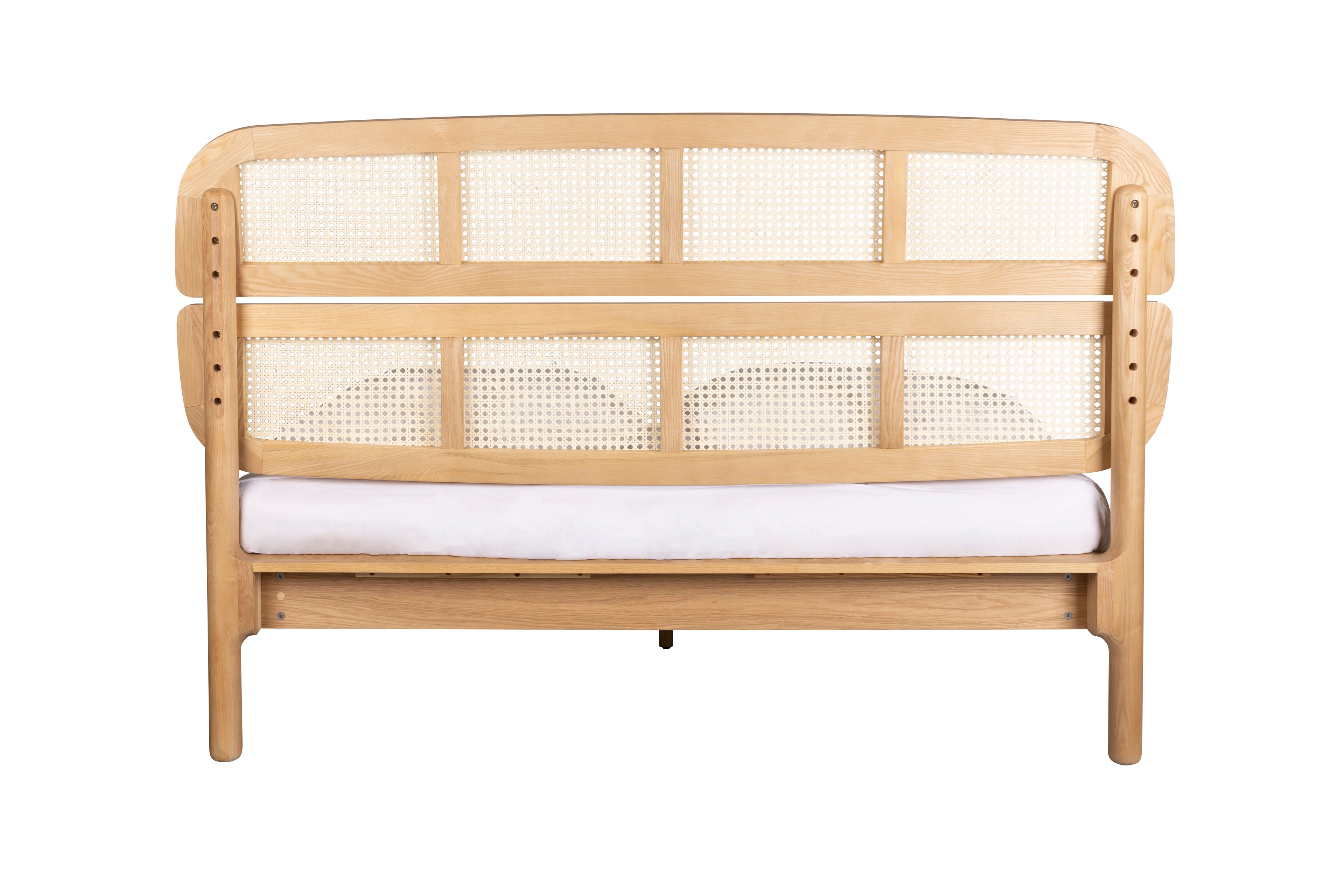 Storm Wooden Bed With Webbing Detail Headboard - 2 Sizes Available