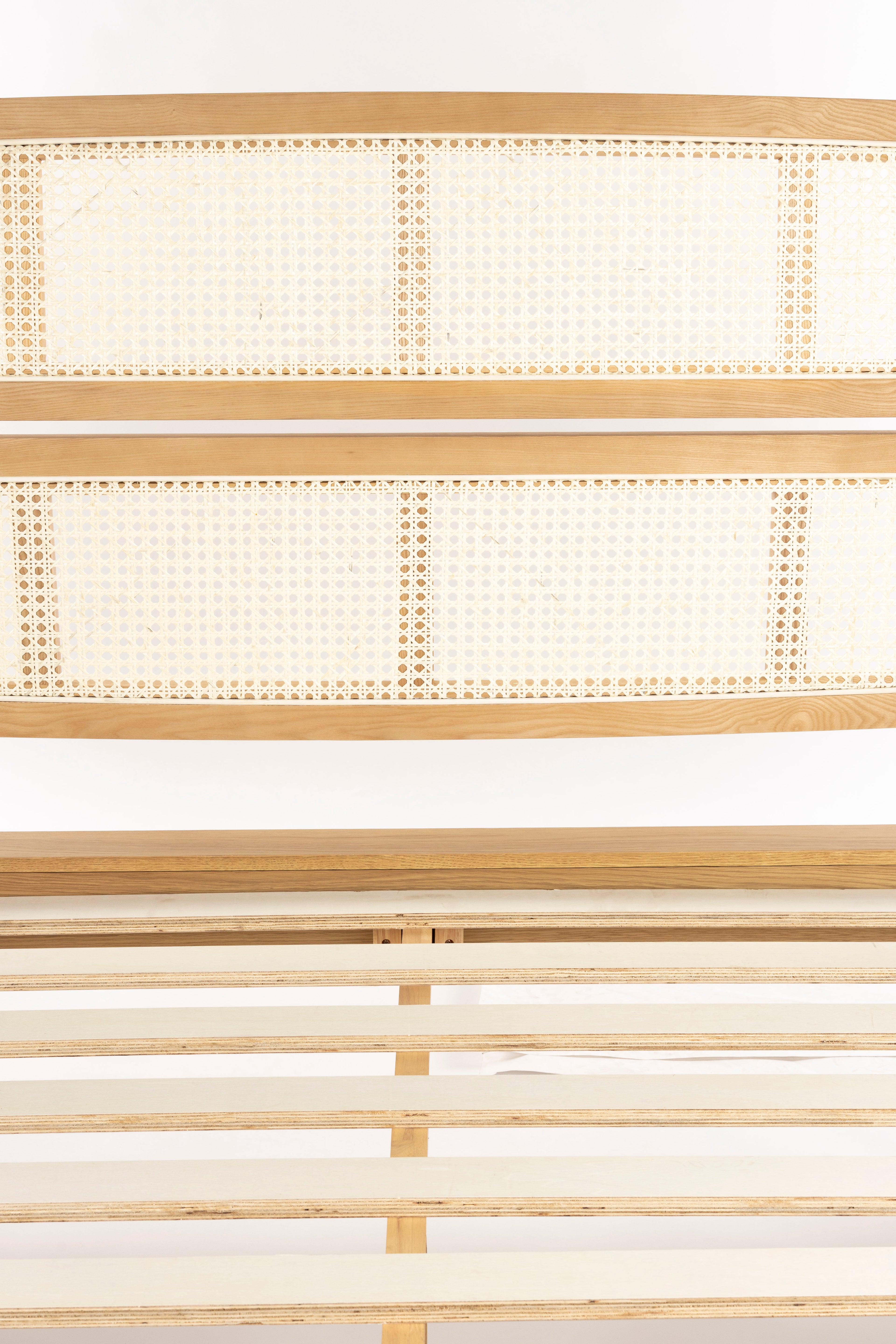 Storm Wooden Bed With Webbing Detail Headboard - 2 Sizes Available