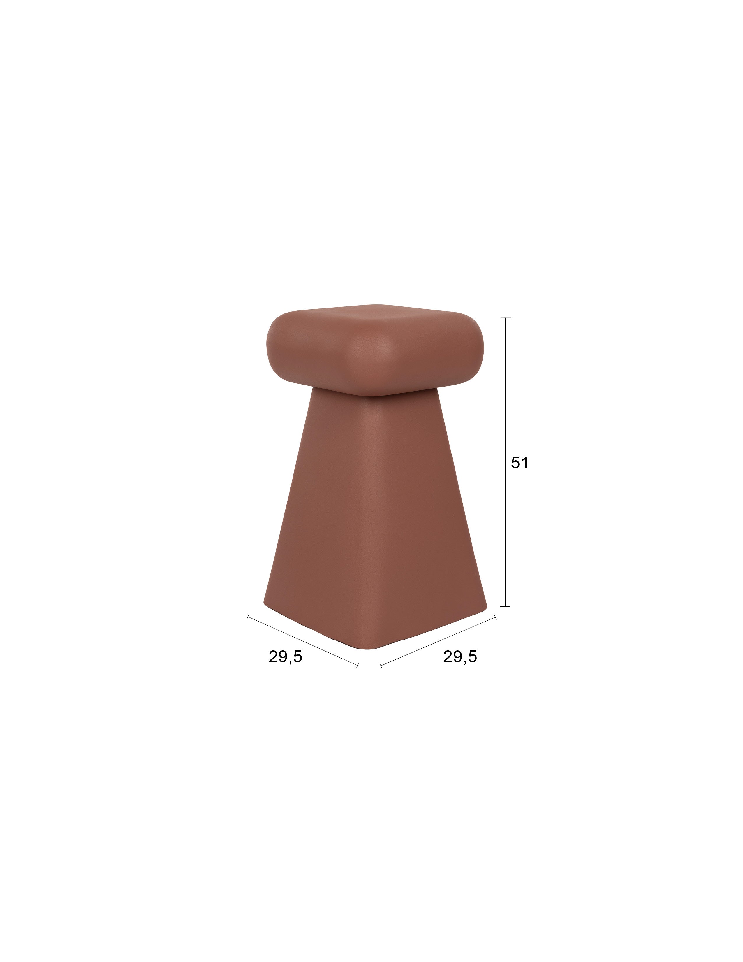 Earth Iron Stool - Terracotta