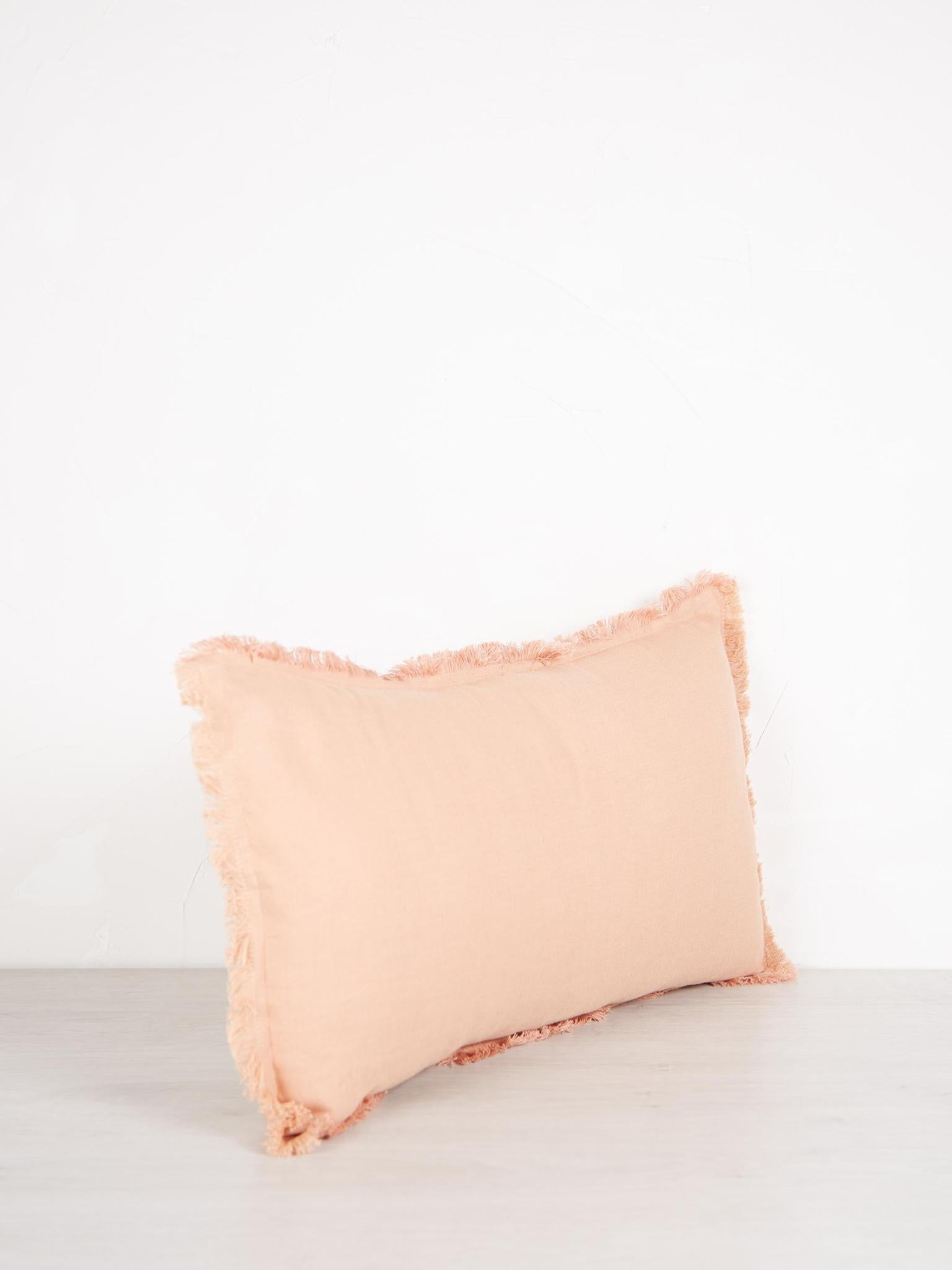 Laly Linen & Cotton Plain Cushion in Epice - 30x50cm