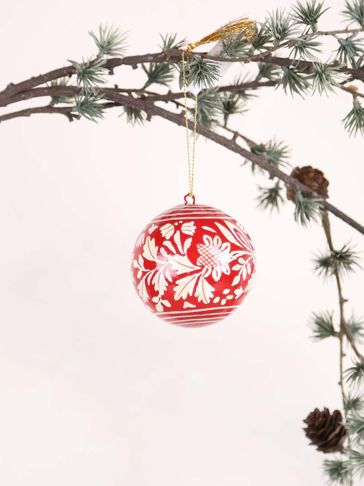 Handmade Paper Mache Ball Decoration