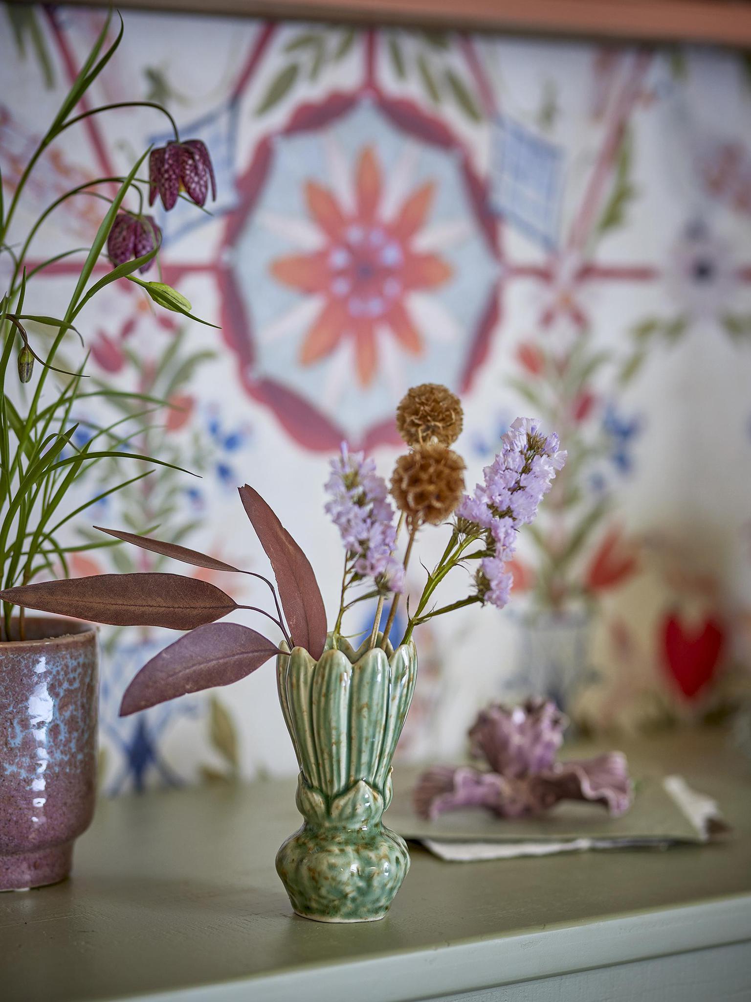 Cyrill Vase - Green - Stoneware