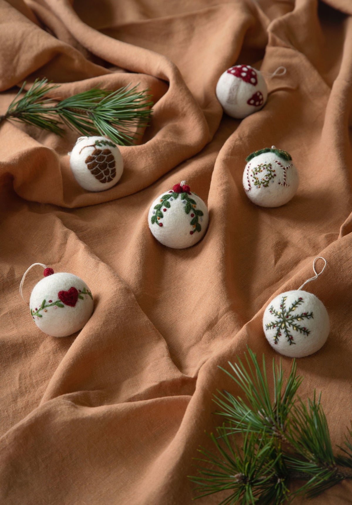 Frosted Forest Bundle - Handcrafted Felt Hanging Decorations