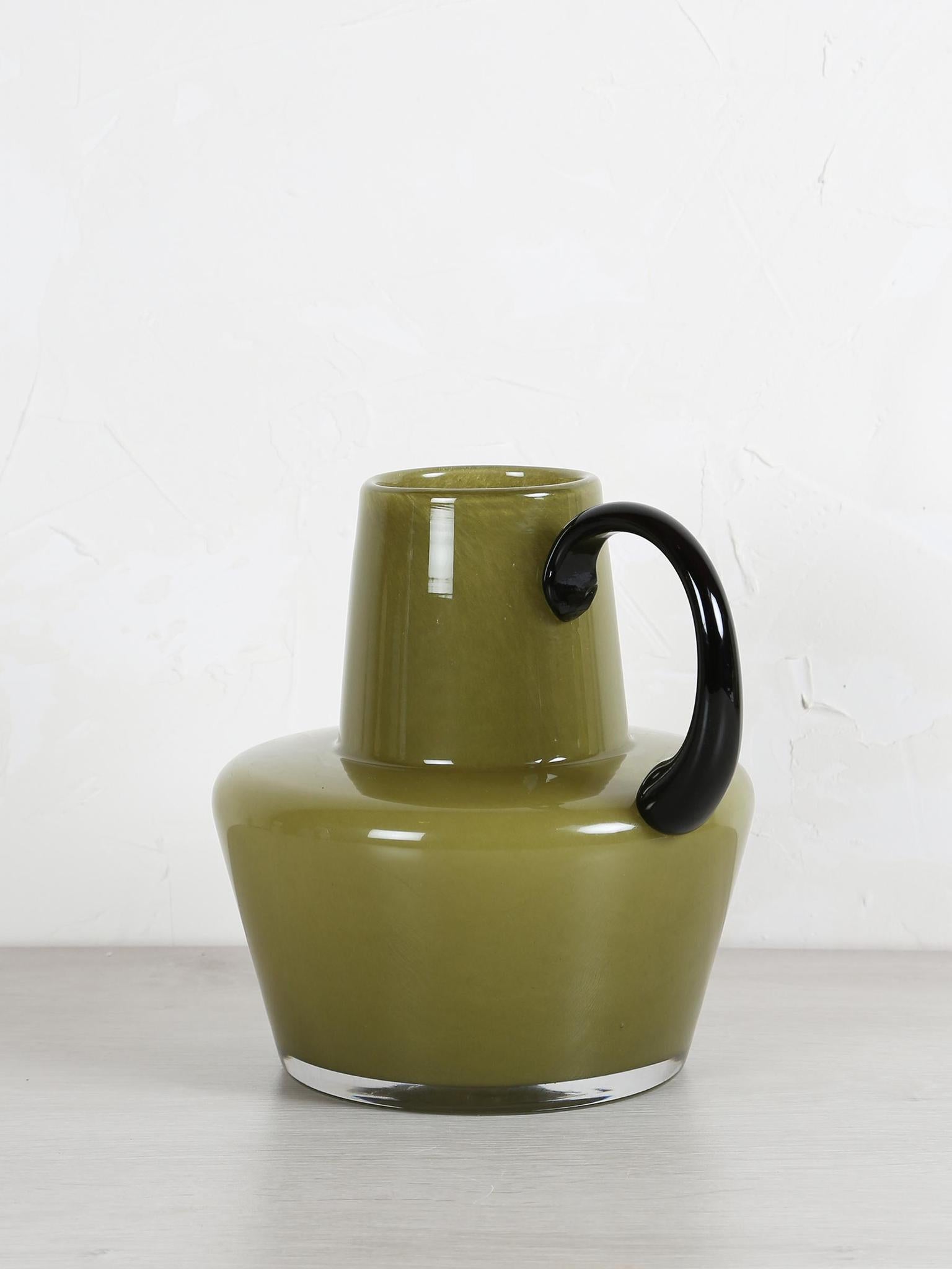 Veneta Milky Green Glass Vase