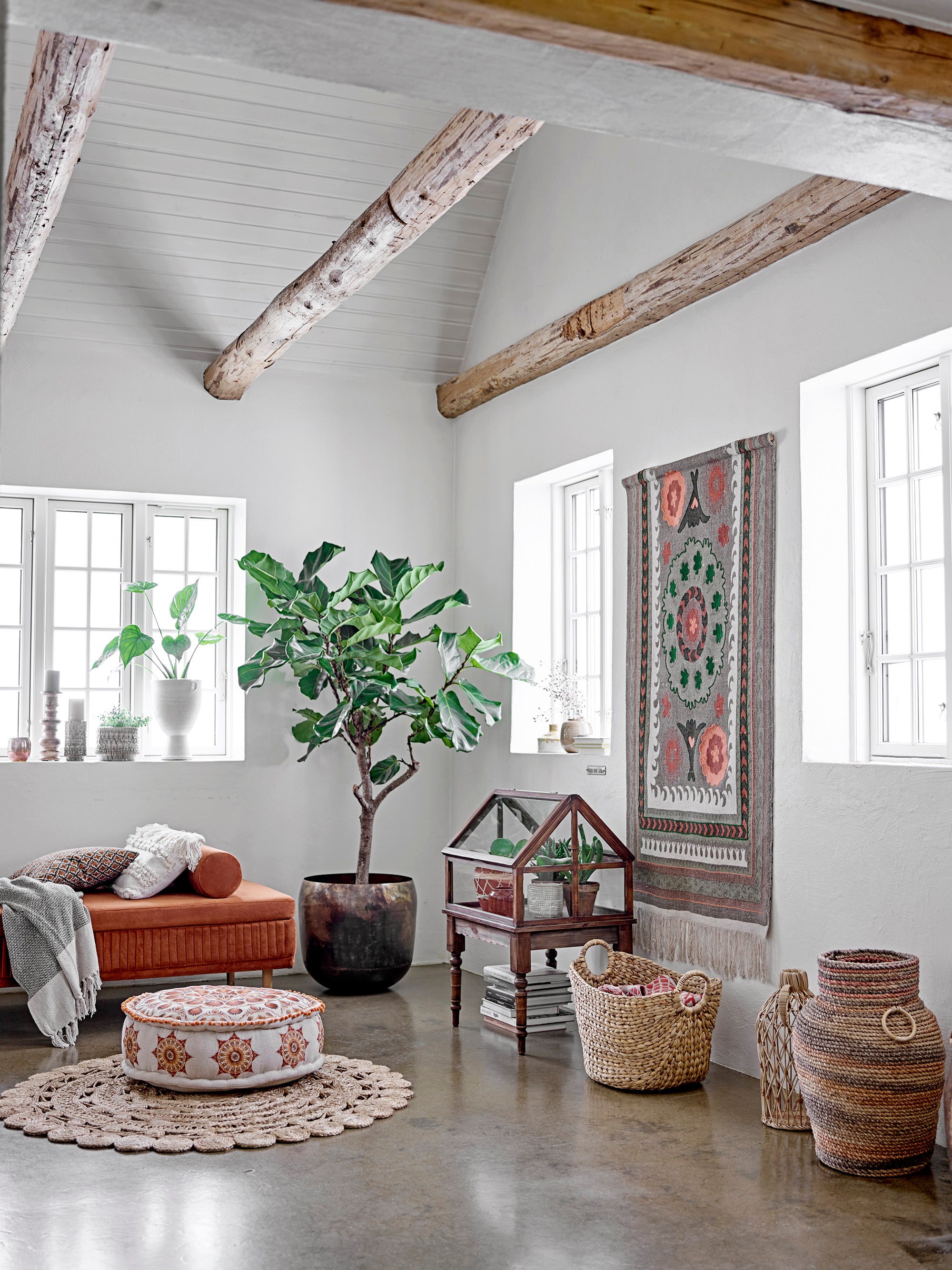 Matt Dark Grey Recycled Cotton Throw