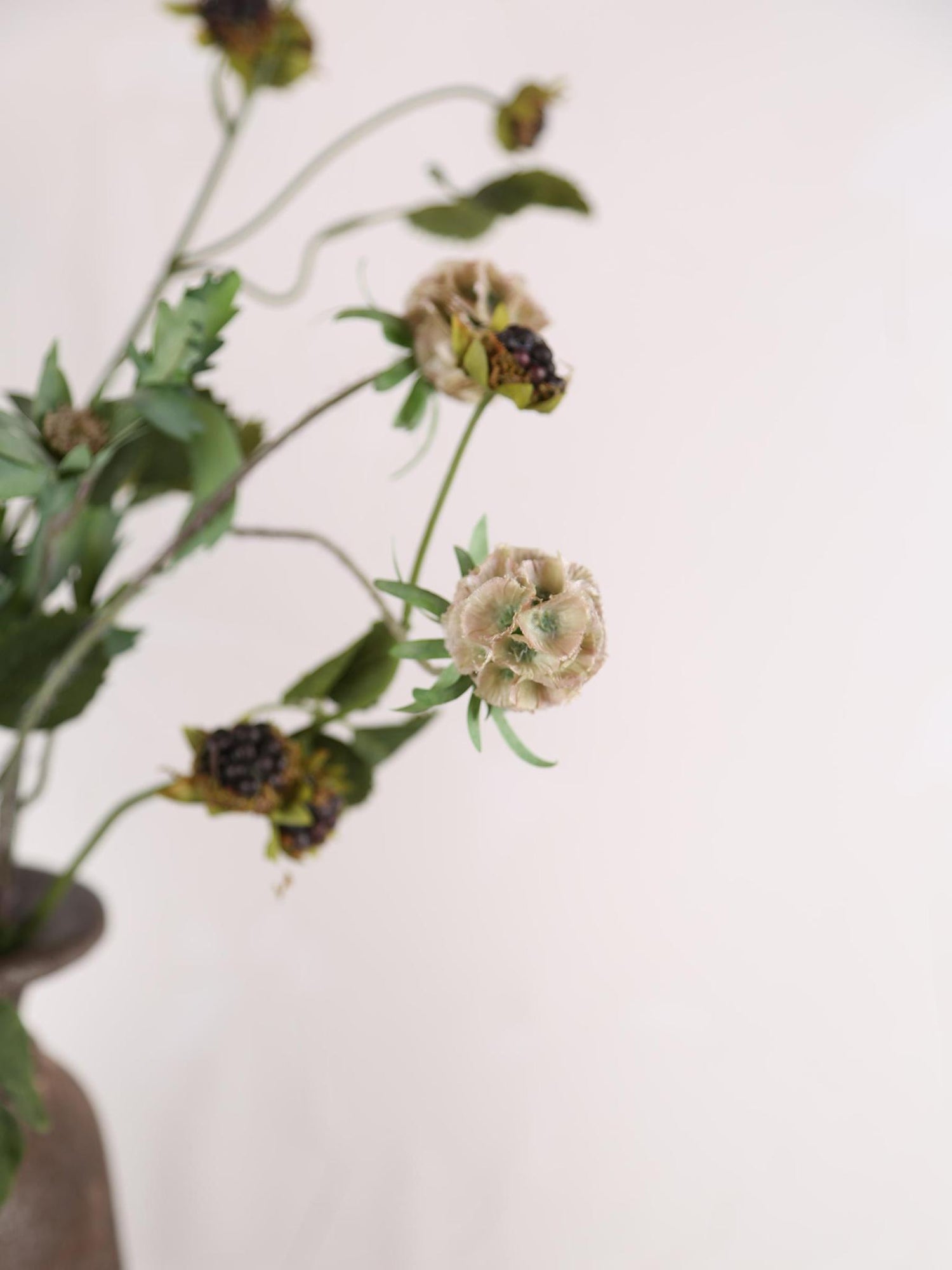 Faux Stellata Bud Spray with Leaves