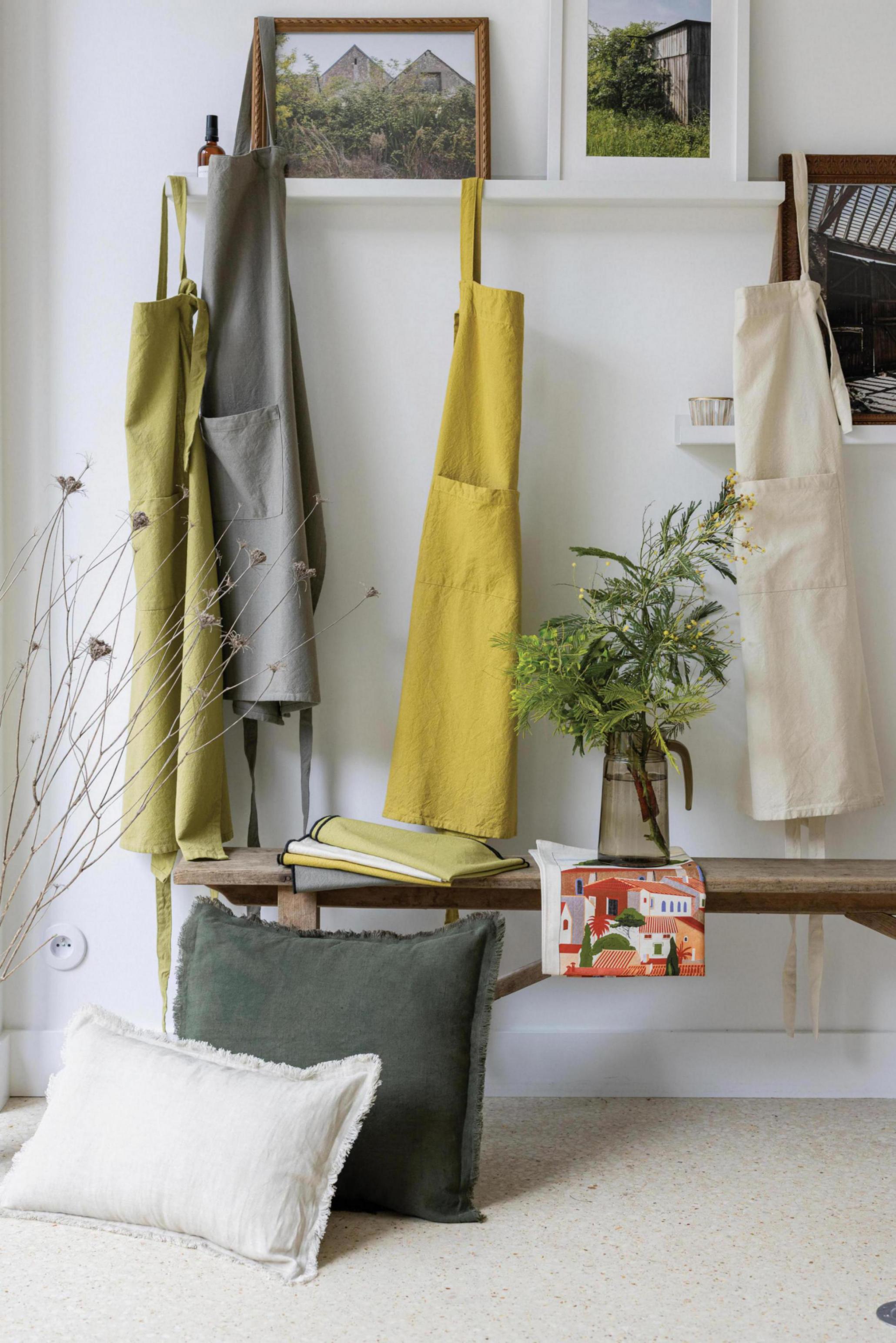 Laly Linen & Cotton Plain Cushion in Lin - 30 x 50cm