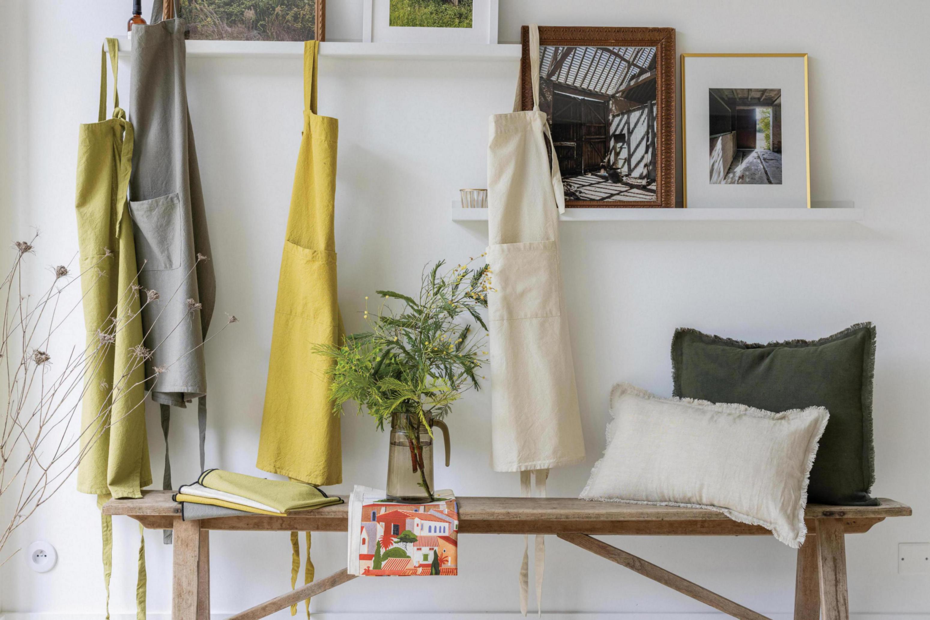 Laly Linen & Cotton Plain Cushion in Lin - 30 x 50cm