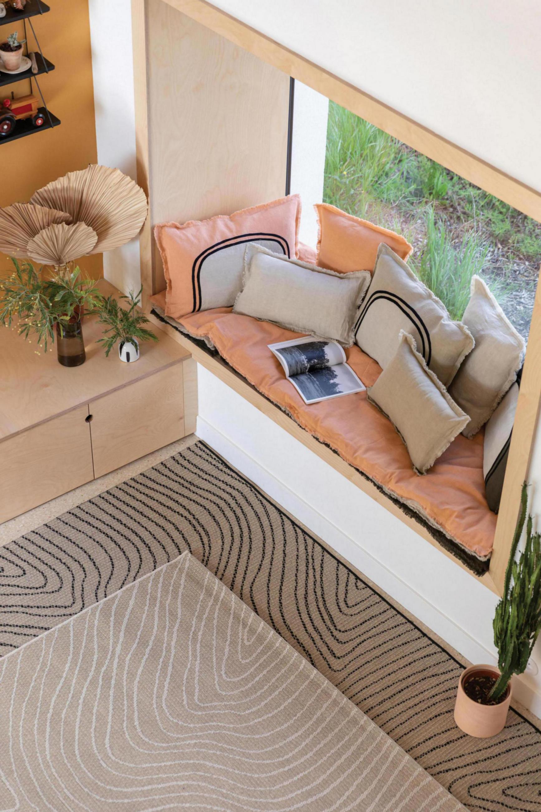 Laly Linen & Cotton Plain Cushion in Lin - 30 x 50cm