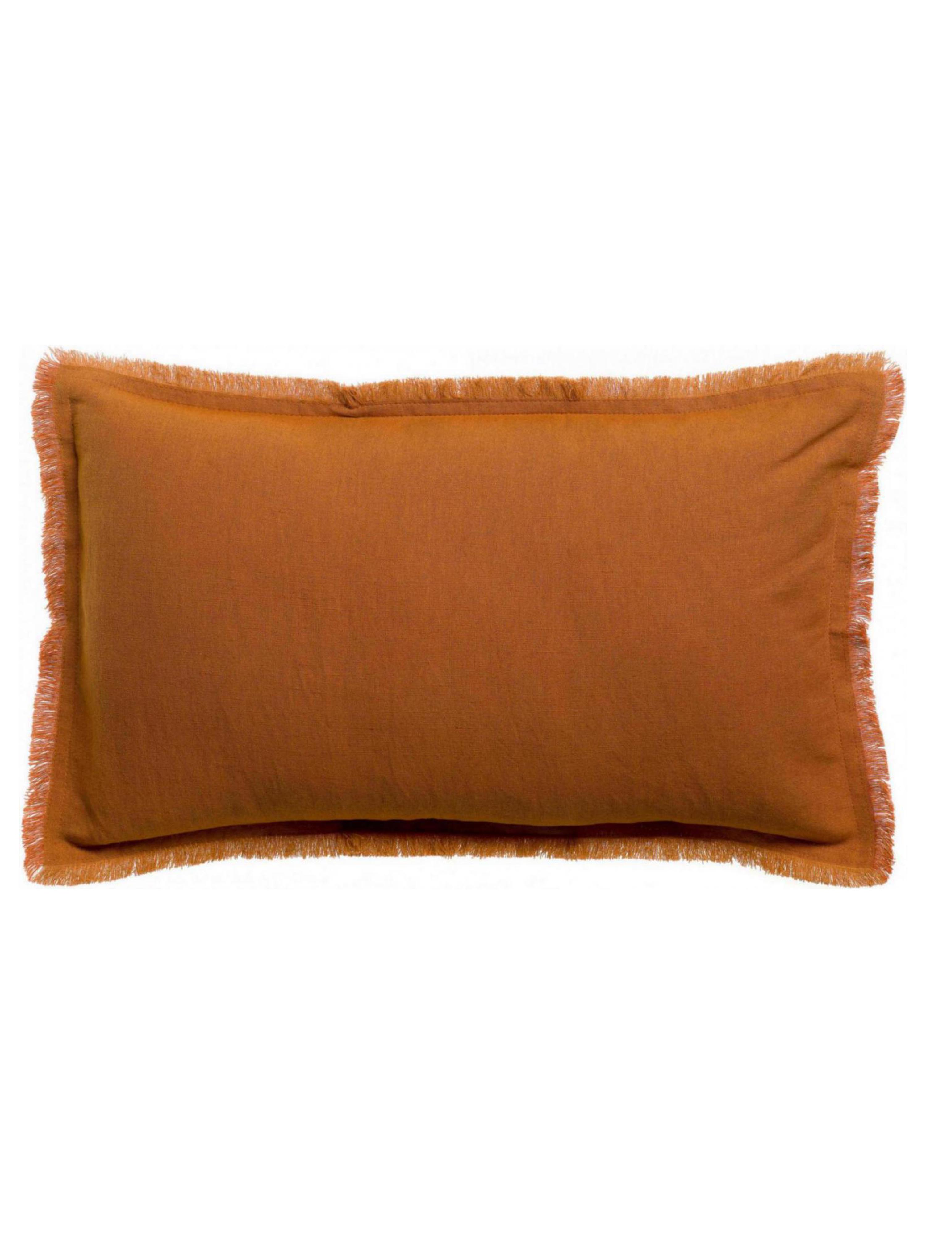 Laly Linen & Cotton Plain Cushion in Cuirve - 30x50cm