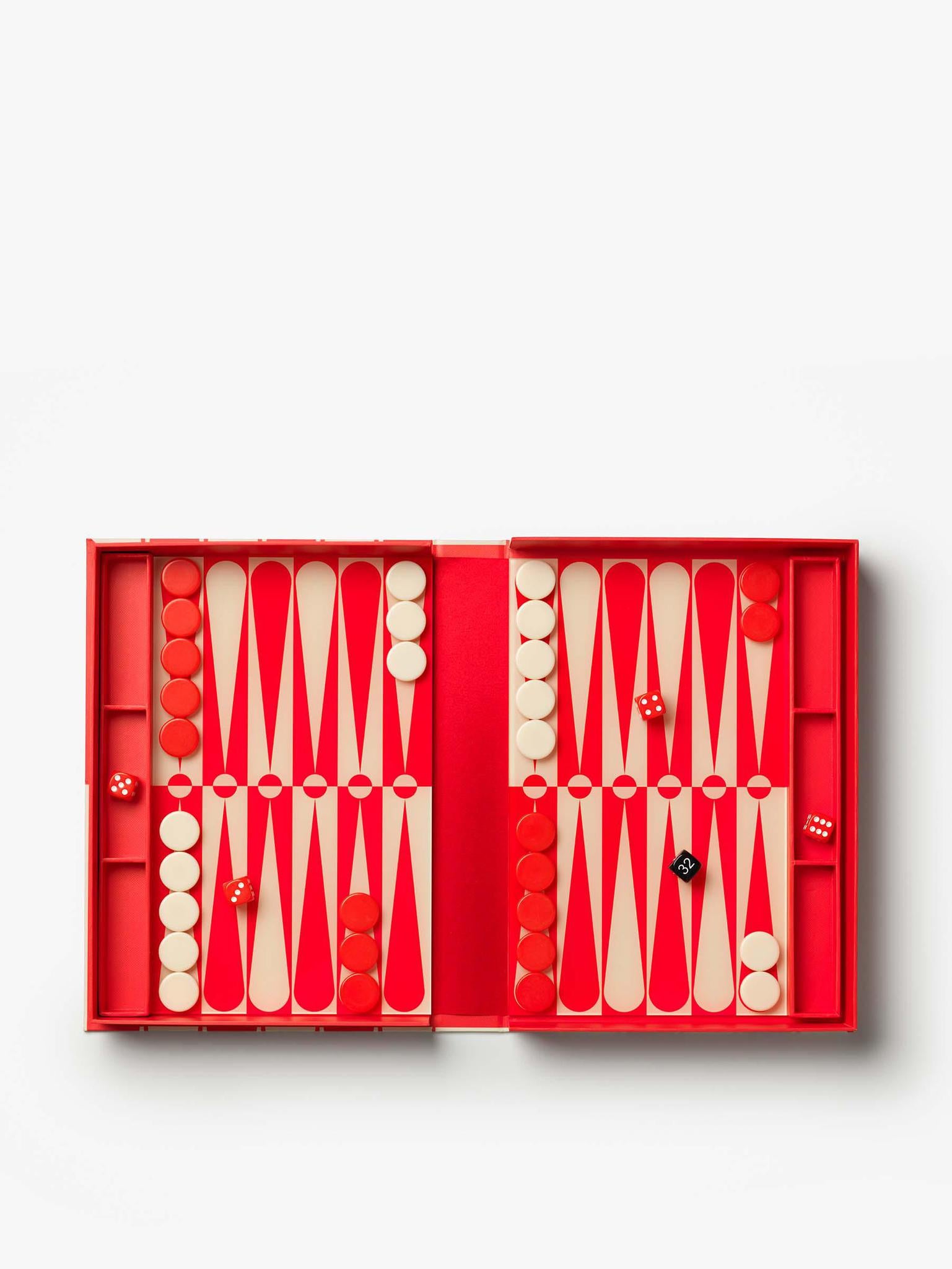 Classic - Art of Backgammon - Red, Cream