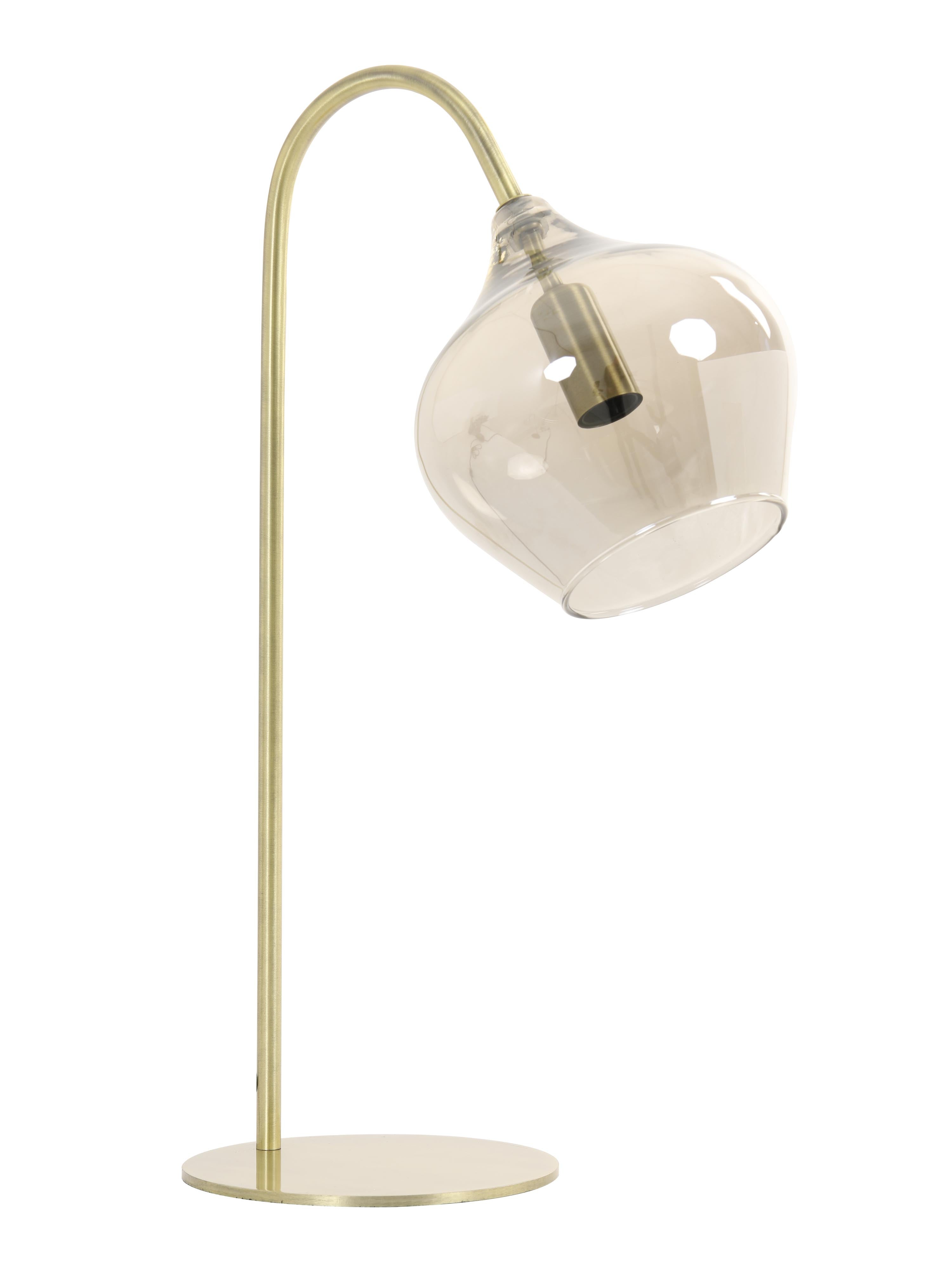 Rakel Table Lamp - Antique Bronze & Smoked Glass