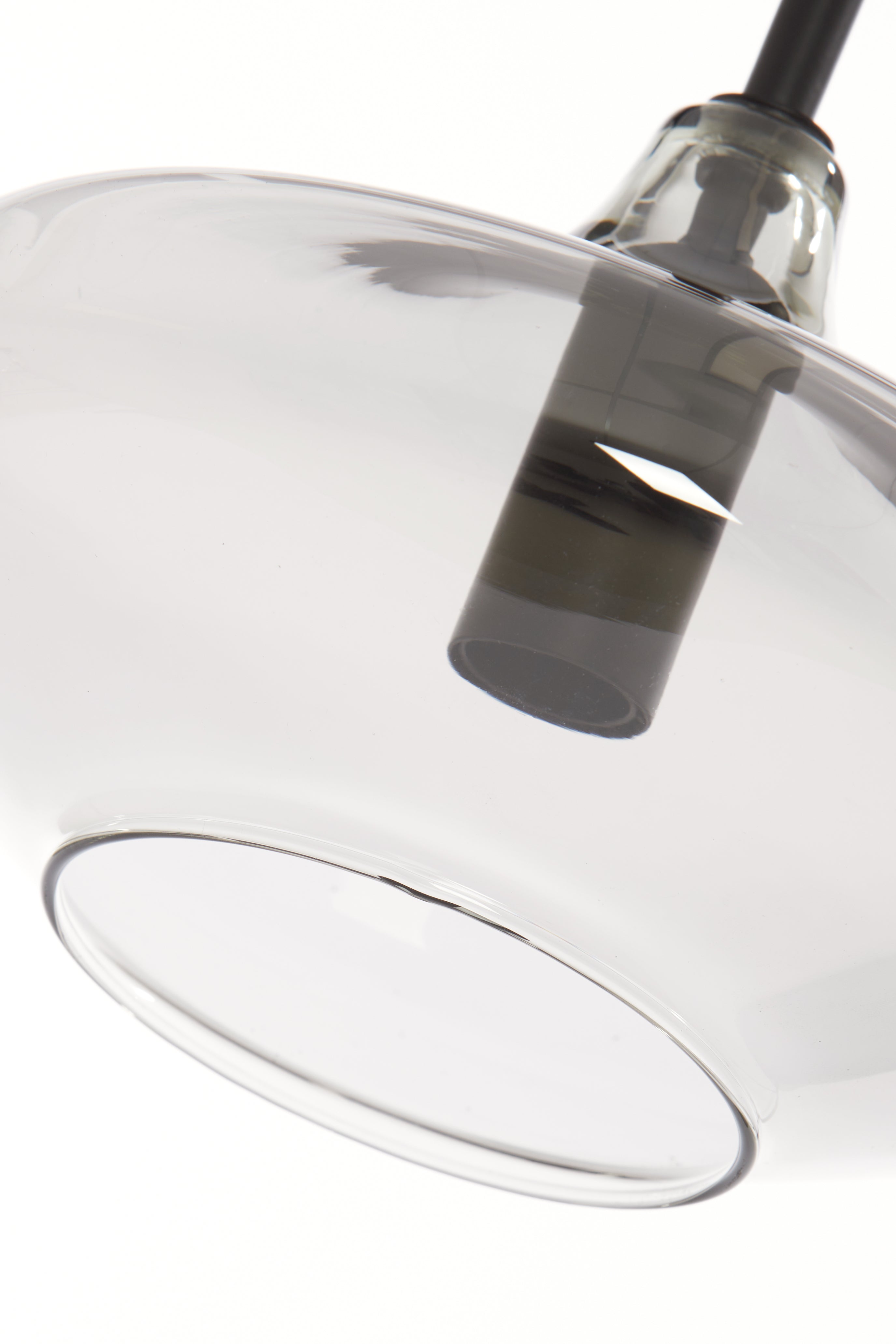 Solna Table Lamp - Matte Black & Smoked Glass