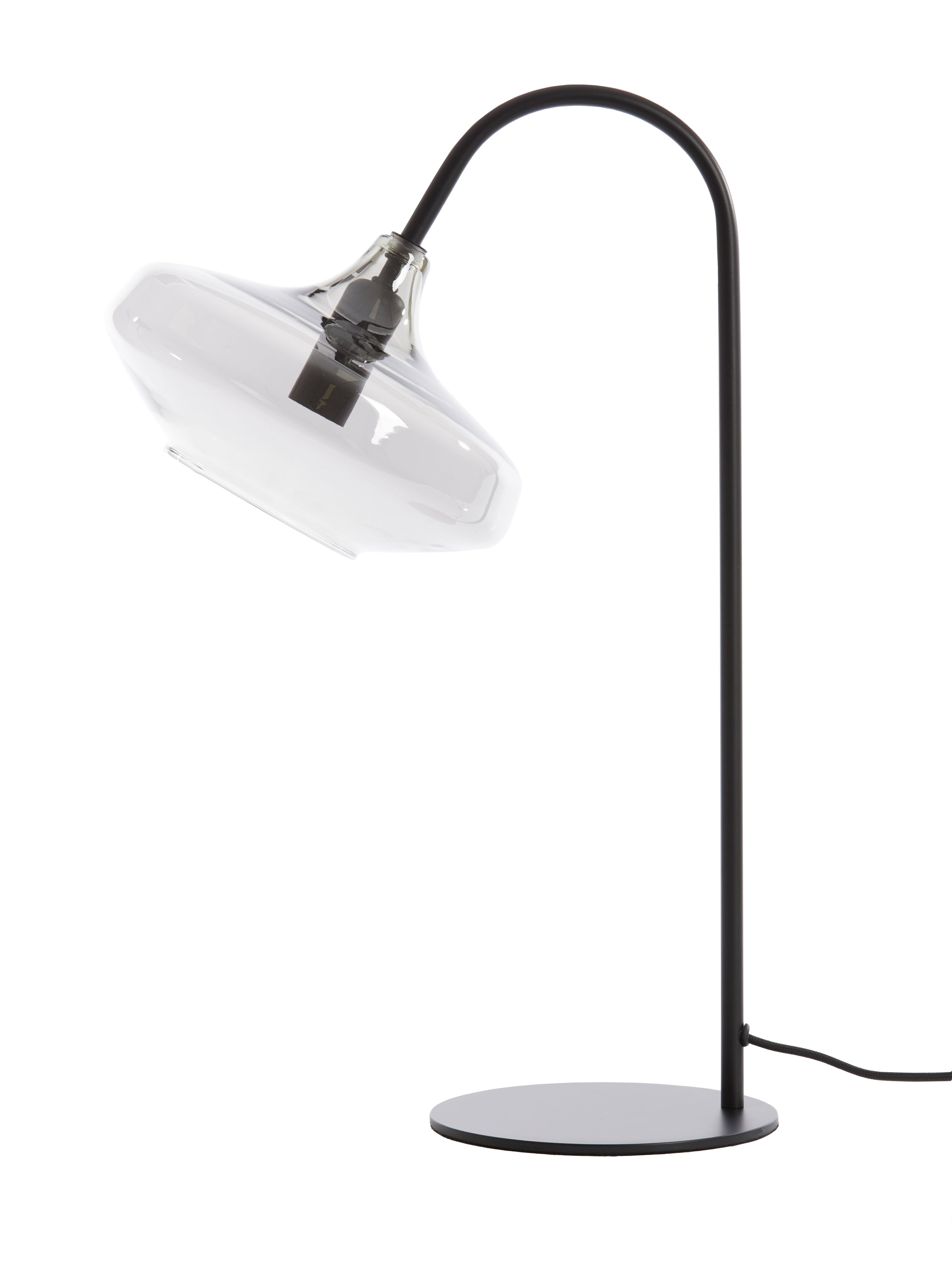 Solna Table Lamp - Matte Black & Smoked Glass