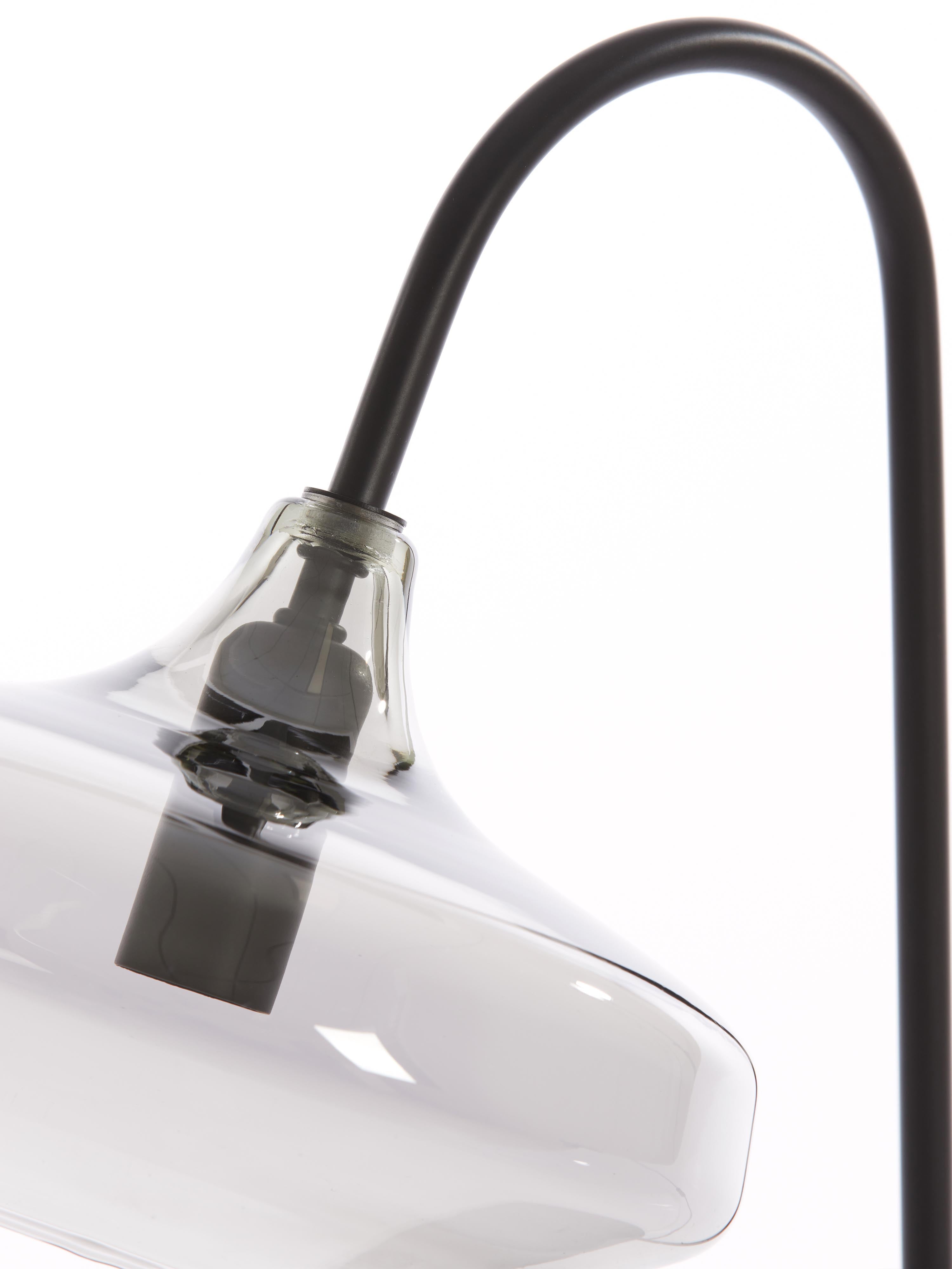 Solna Table Lamp - Matte Black & Smoked Glass