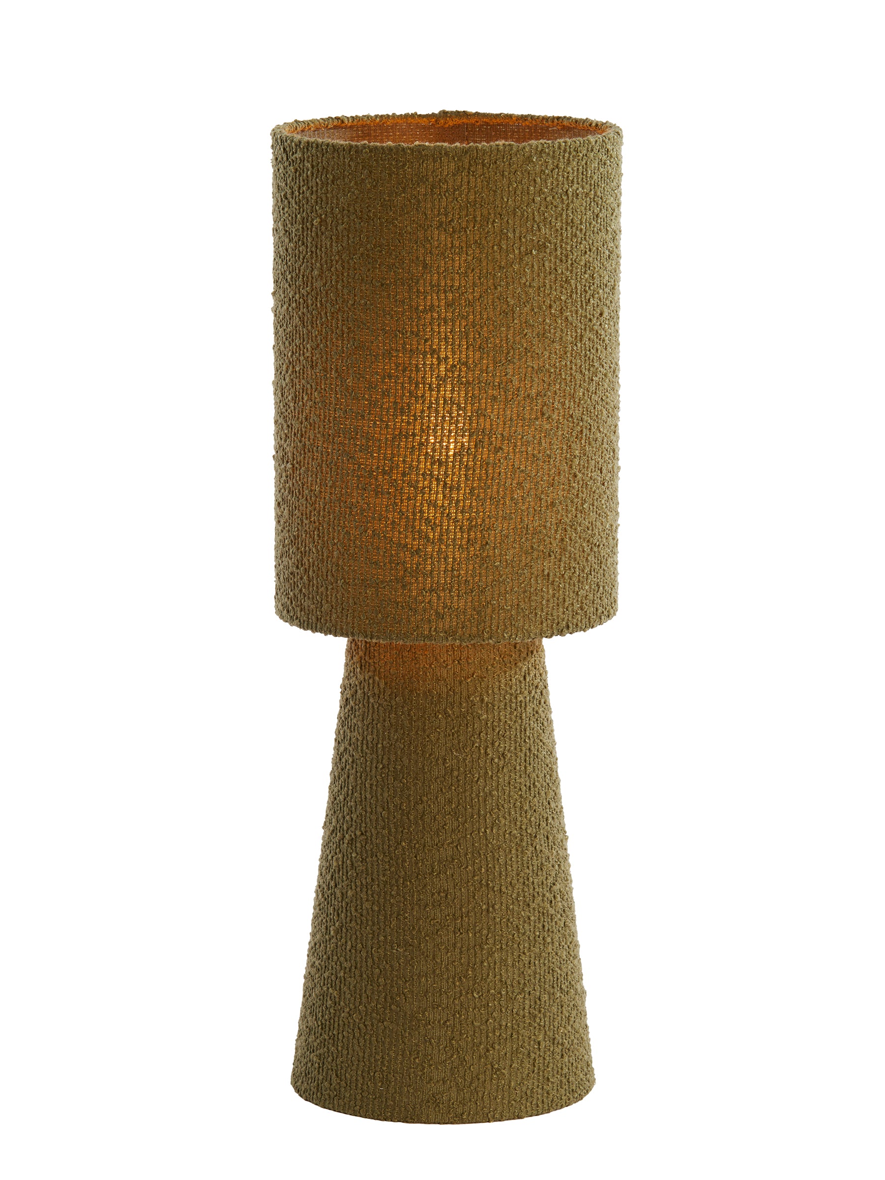 Catania Olive Green Bouclè Table Lamp