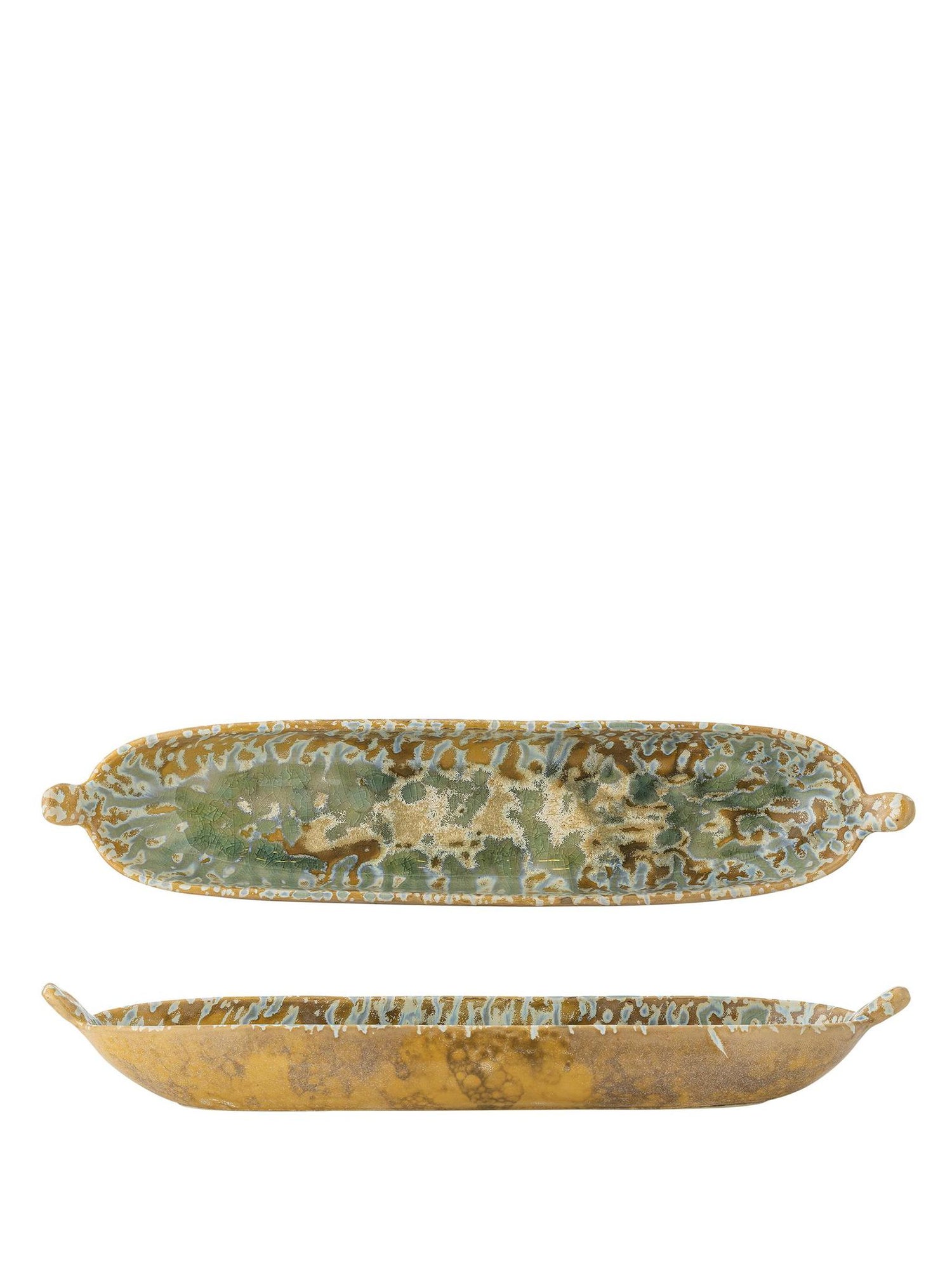 Milani Serving Plate - Burnt Green Hues