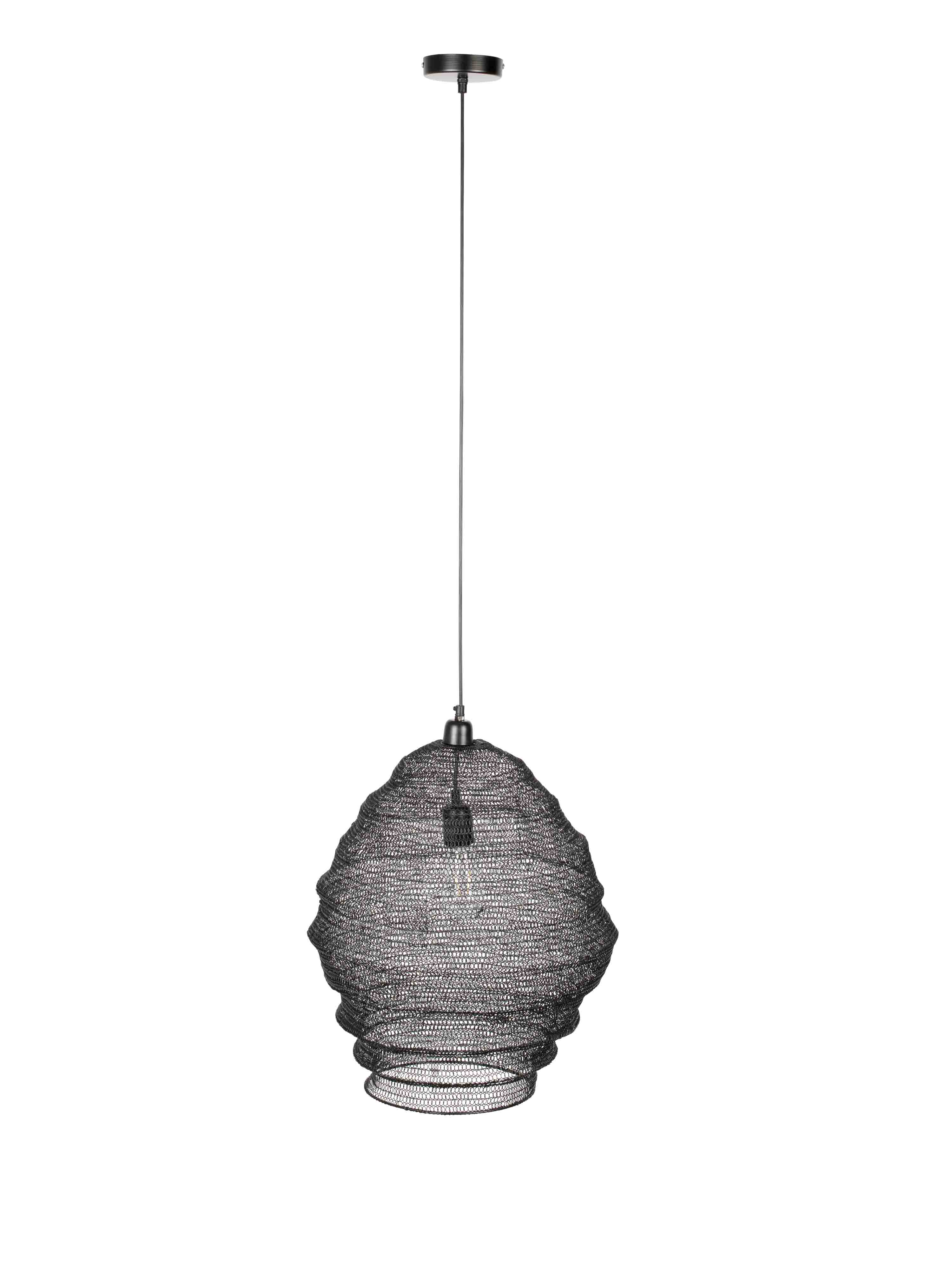 Large Lena Pendant Lamp - Brass/Black
