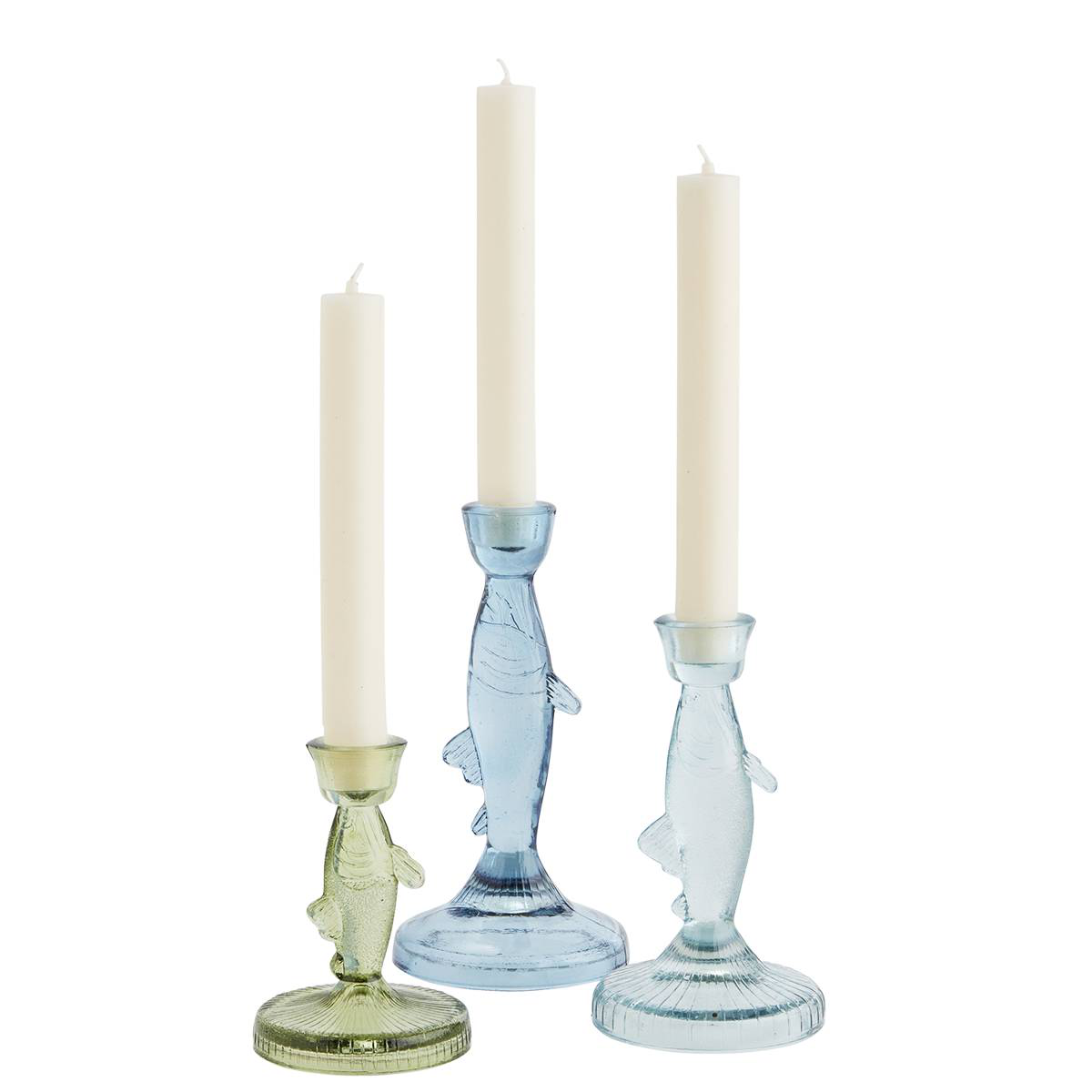 Glass Fish Candle Holders - 3 Colours Available