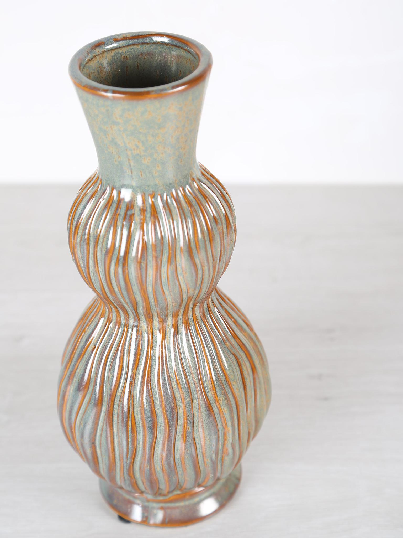 Oswald Blue Ceramic Detailed pot