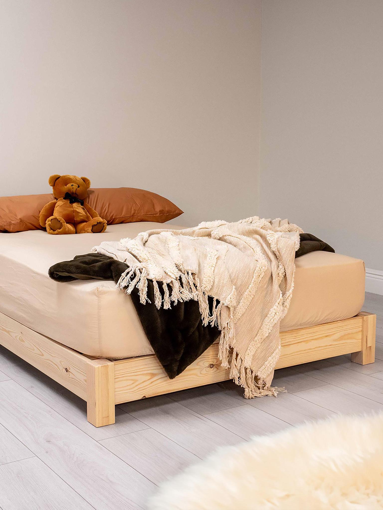 Model 08 - Handmade Low Wooden Bed, No Headboard