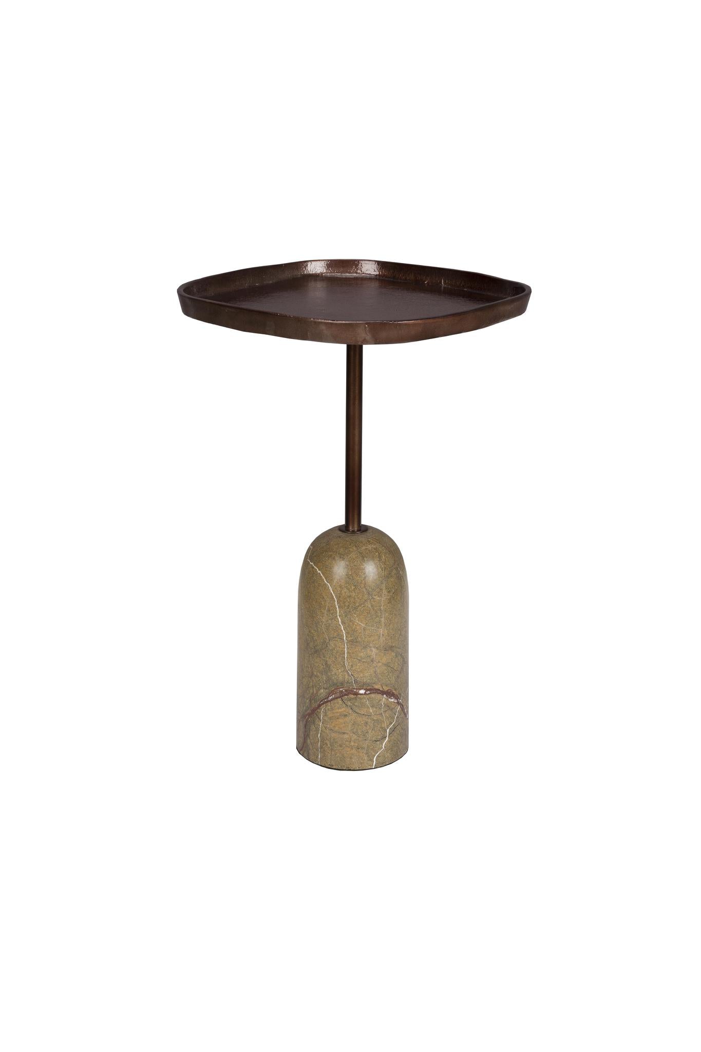 Rimo Bronze Marble Side Table