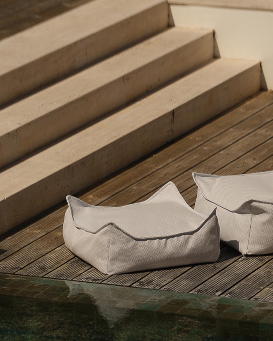 Outdoor Square Beanbag Ottoman - 3 Colour Options Available