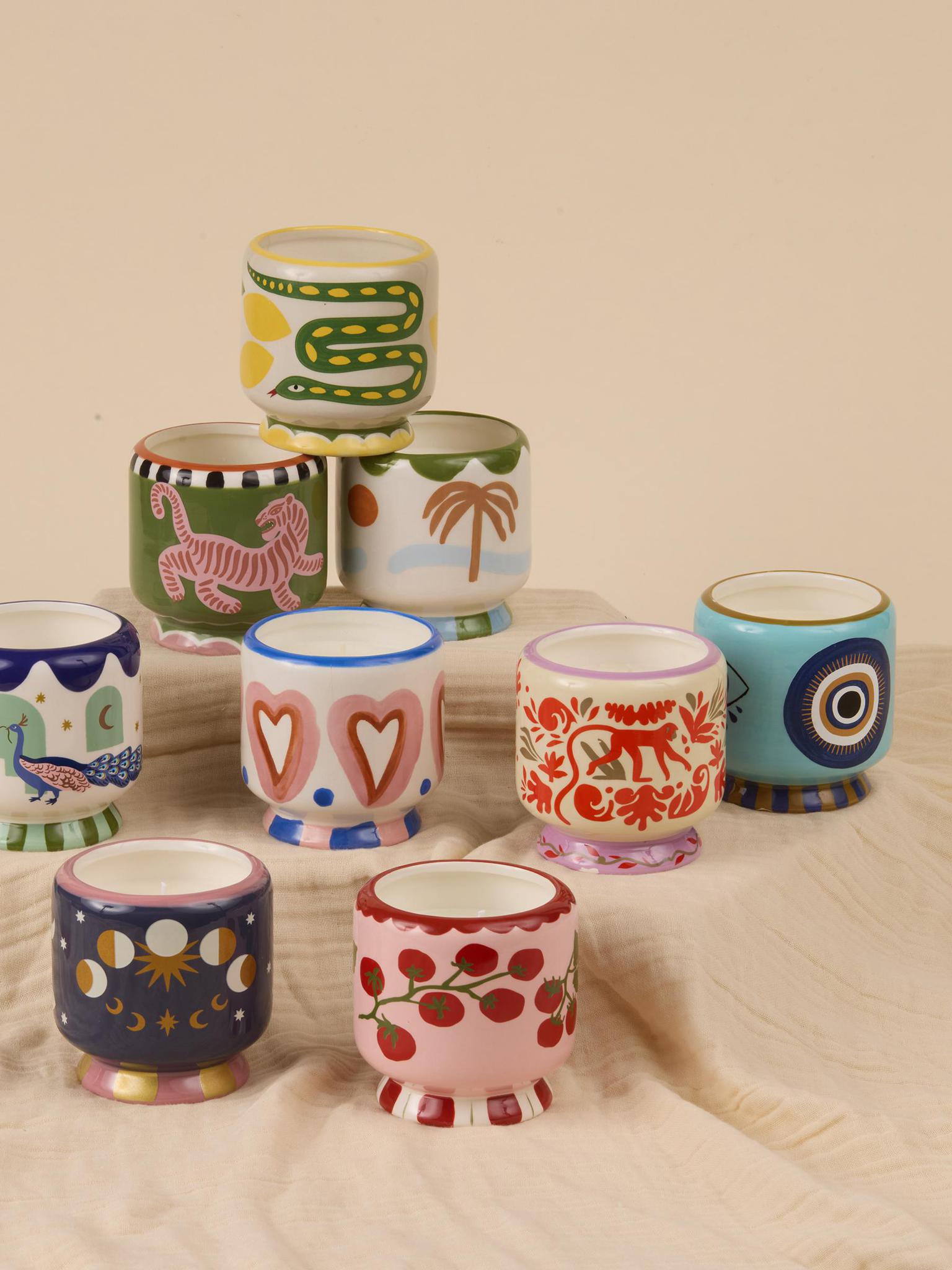 Adopo 8oz/226g Tomato Vine Ceramic Candle - Heirloom Tomato