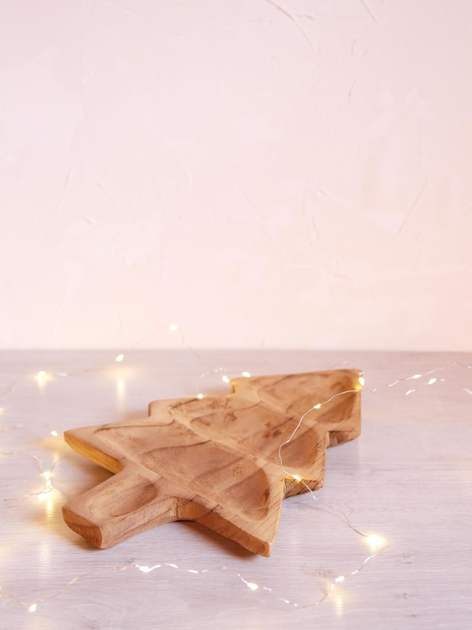 Wooden Christmas Tree Tray