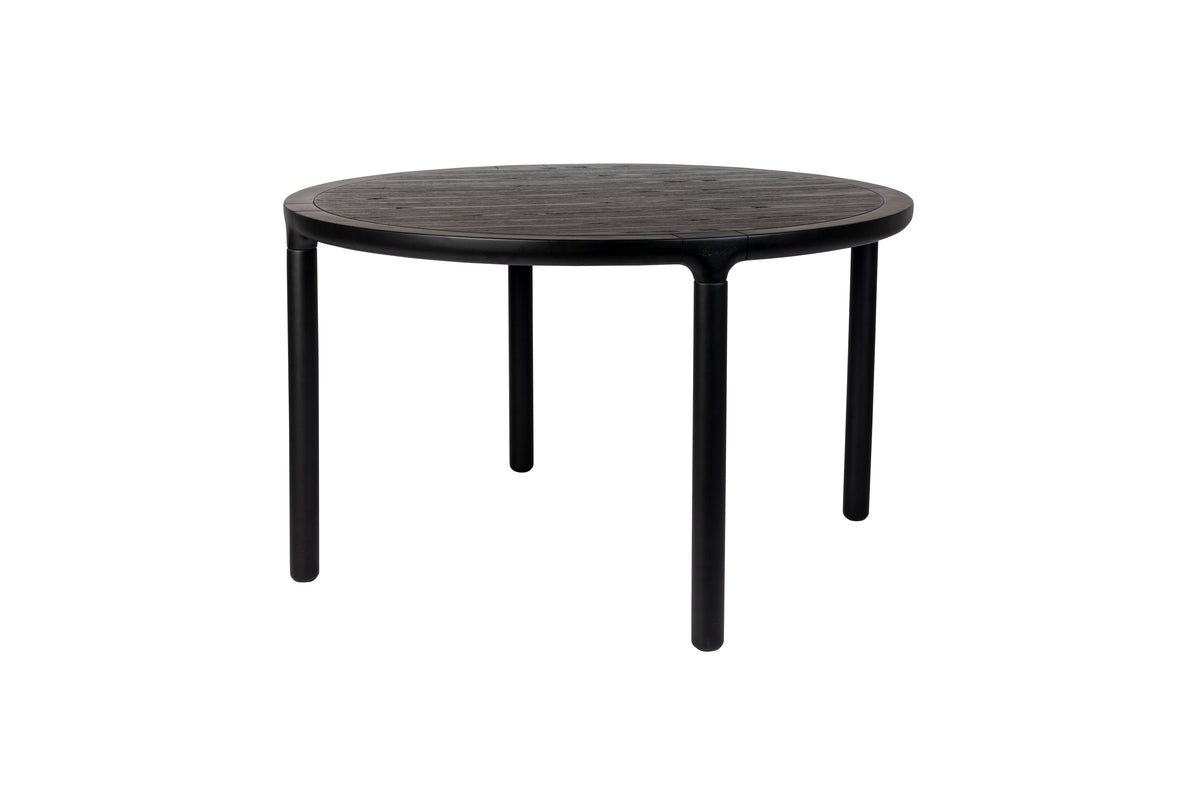 Storm Wooden Round Dining Table - Black