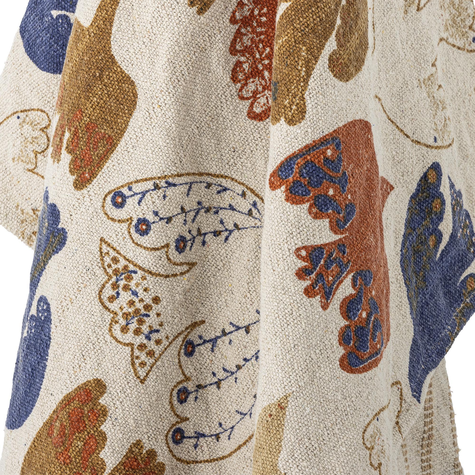 Anniversary Recycled Cotton Throw - Printed Brown