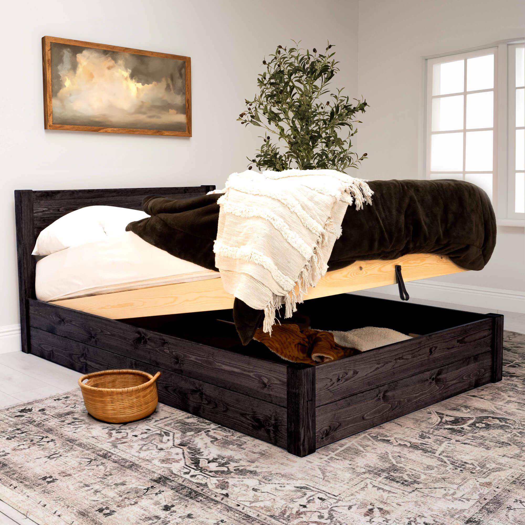 Model 05 - Handmade Wooden Ottoman Bed - Colour And Size Options available
